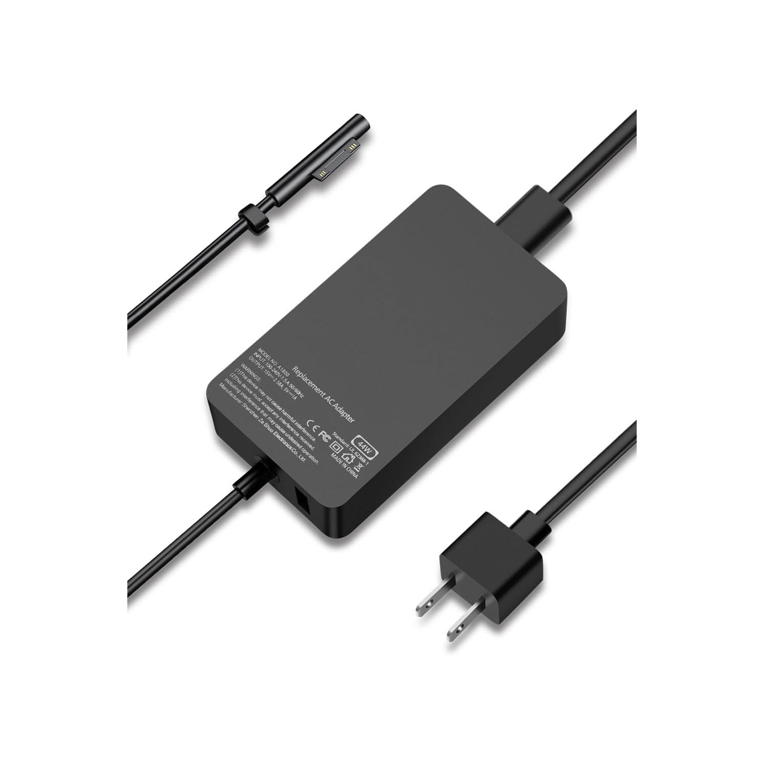 WINGOMART 44W 15V 2.58A Power Adapter Charger for Microsoft Surface Pro X/9/8/7/6/5, Surface Laptop 5/4/3/2/1, Surface Go and Book