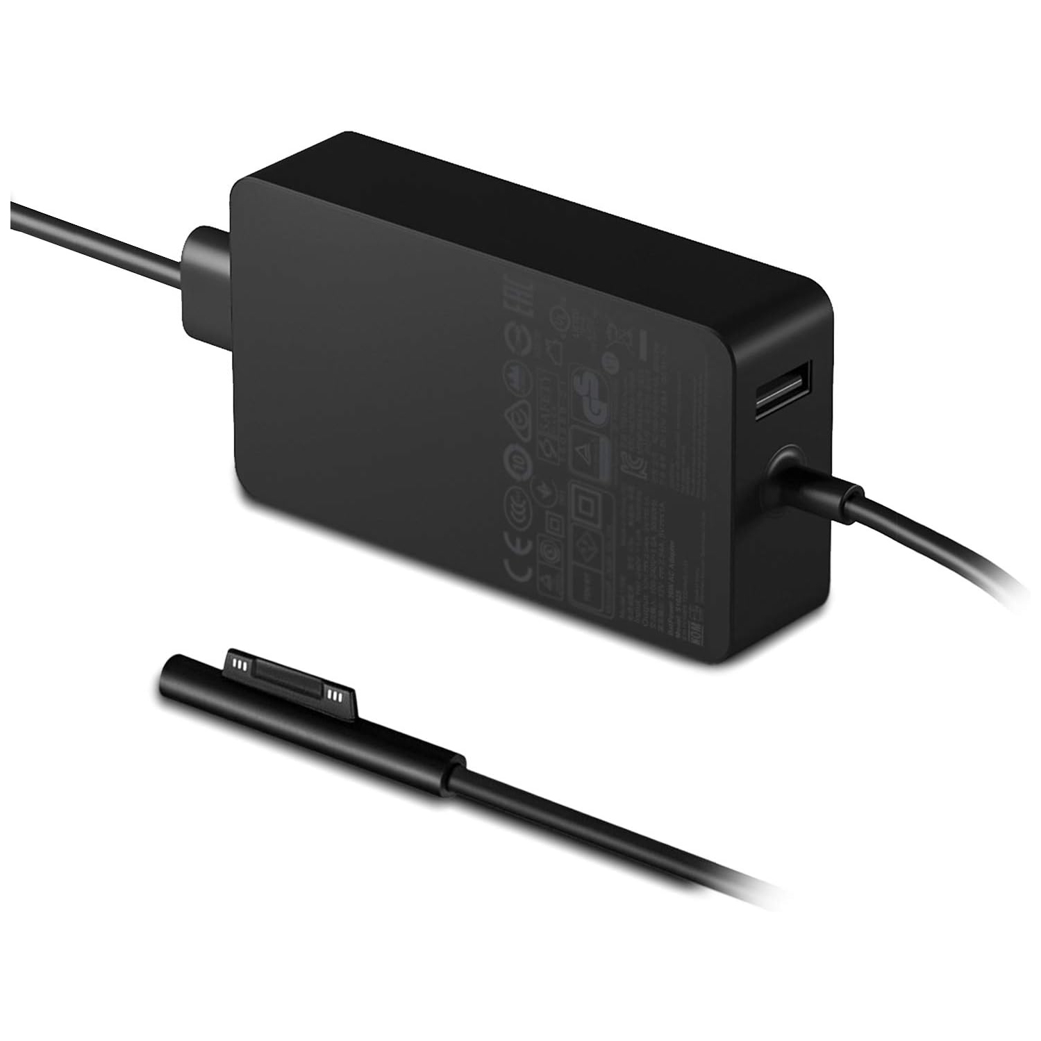 Chargeur adaptateur 2,58&nbsp;A 12&nbsp;V de 36&nbsp;W pour Surface Pro 3 Pro 4 Pro 5 de Microsoft avec port de chargement USB et cordon 6&nbsp;pi -