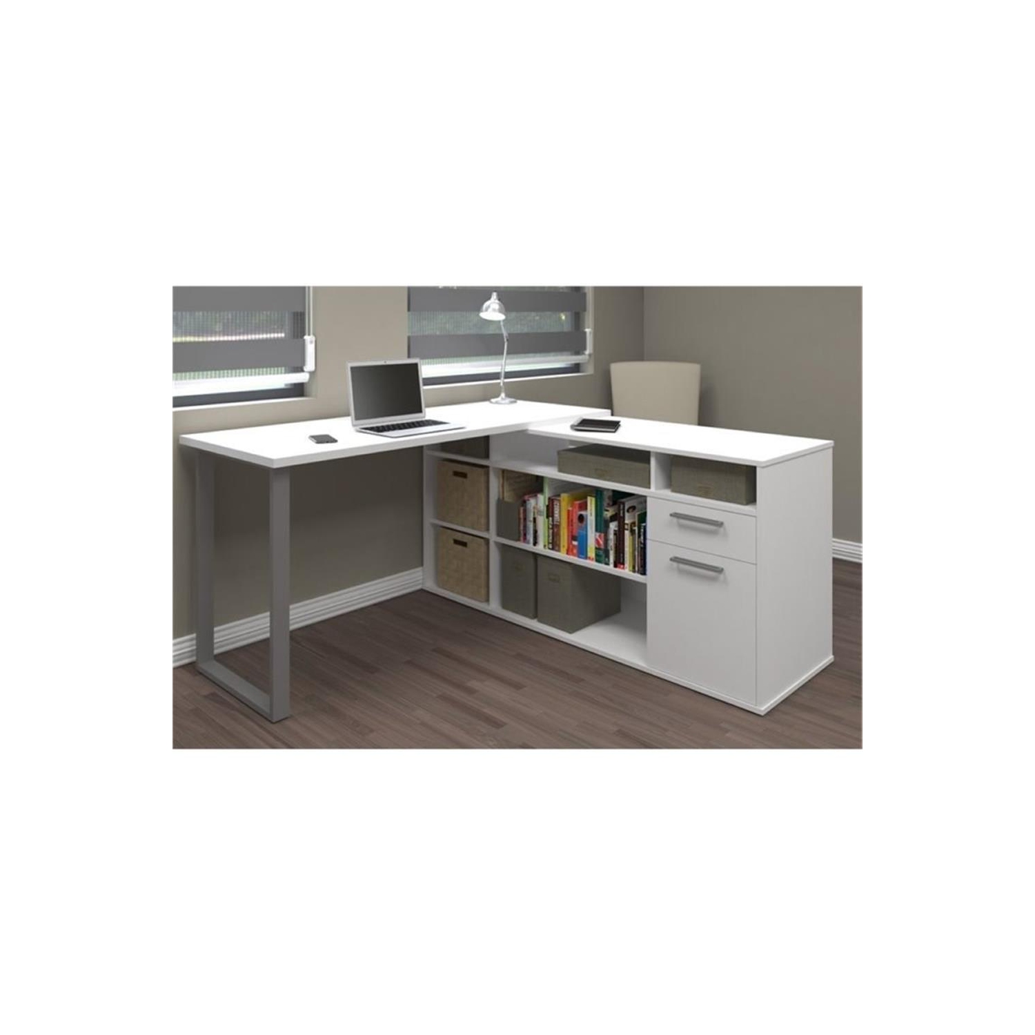 Solay L-Shaped Desk - White
