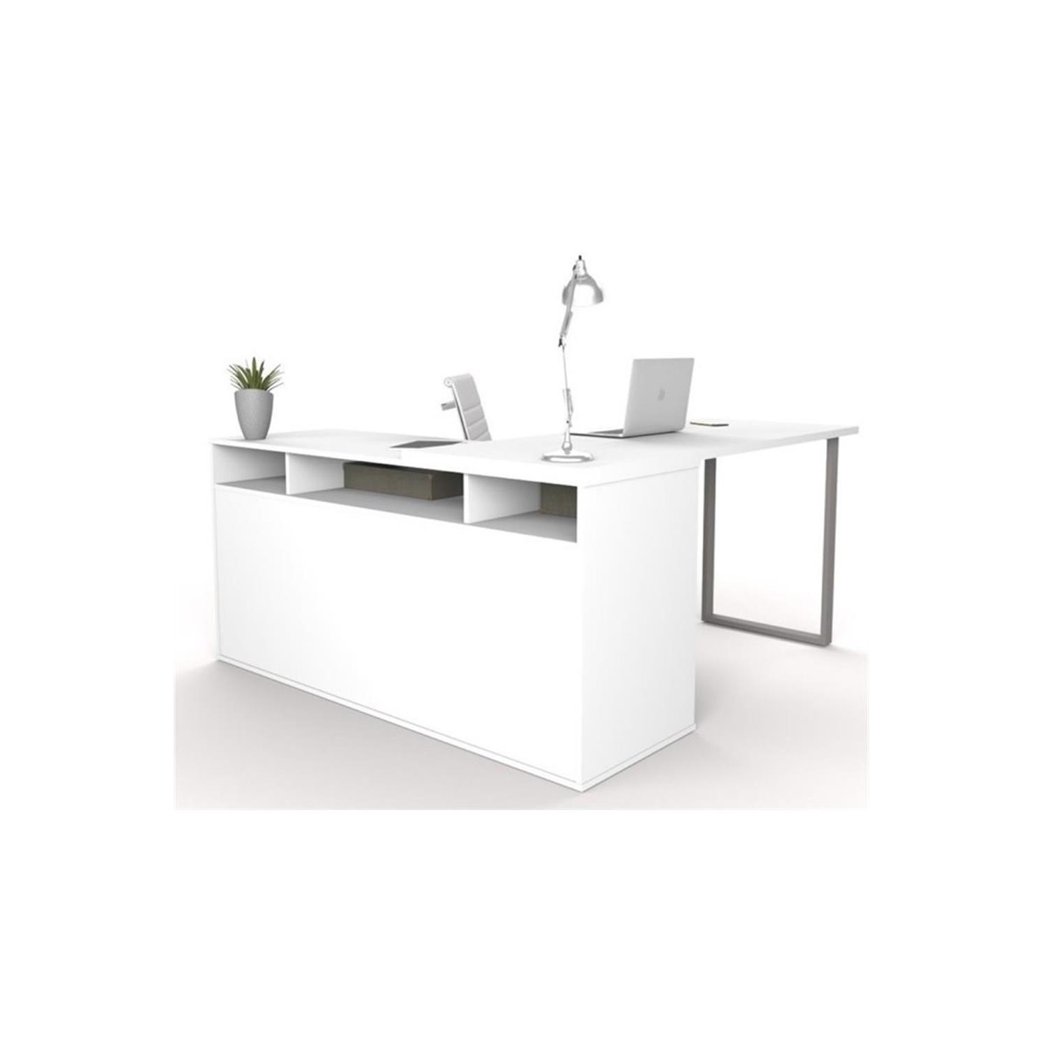 Solay L-Shaped Desk - White