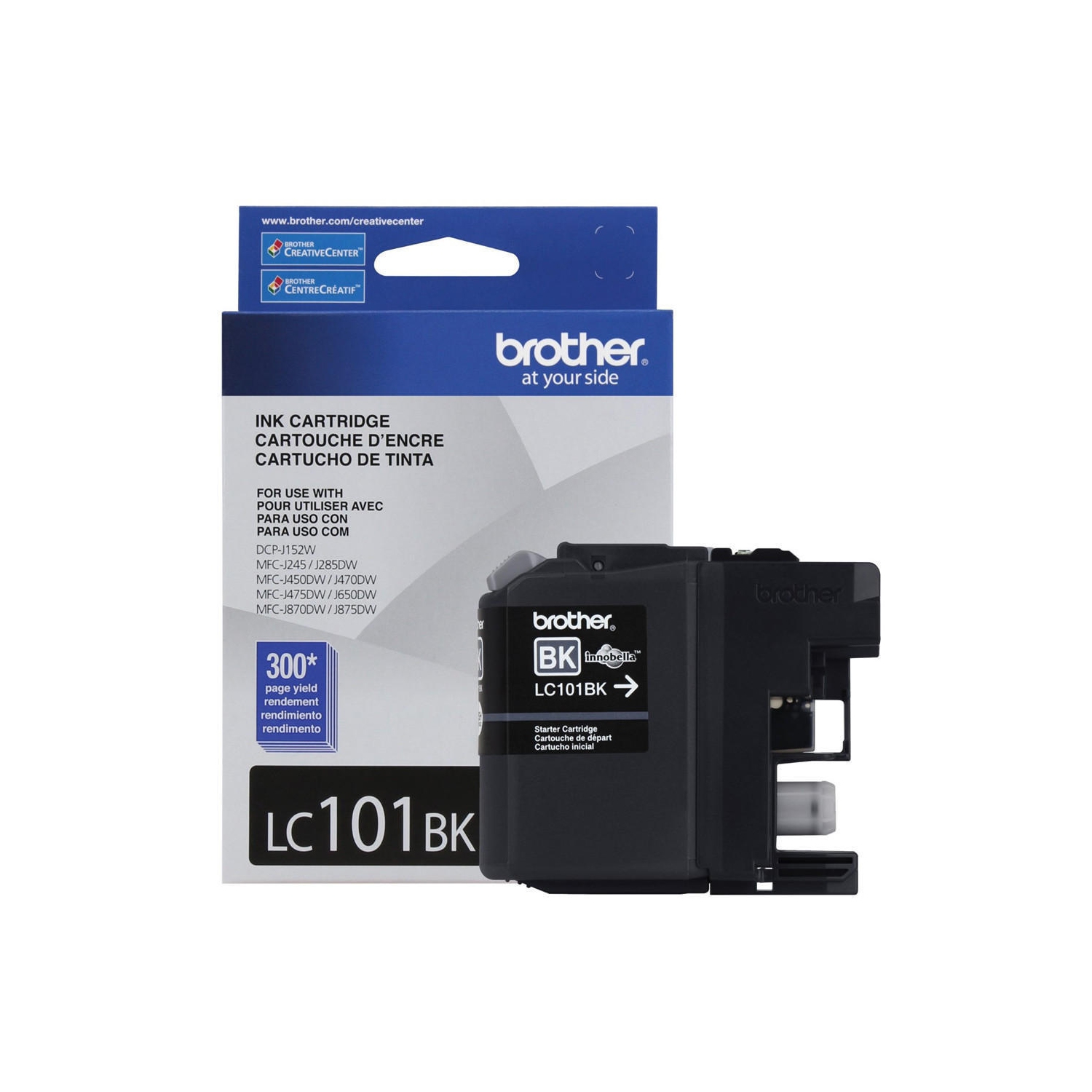 Cartouche d’encre noire d’origine LC101BK de Brother