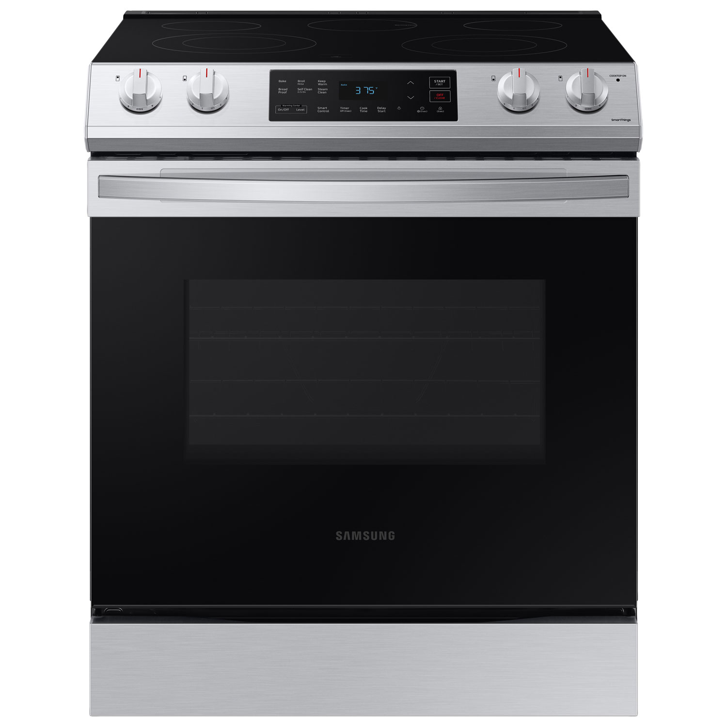 Samsung 30" 6.3 Cu. Ft. Self-Clean 5-Element Slide-In Electric Range (NE63T8111SS) - Stainless