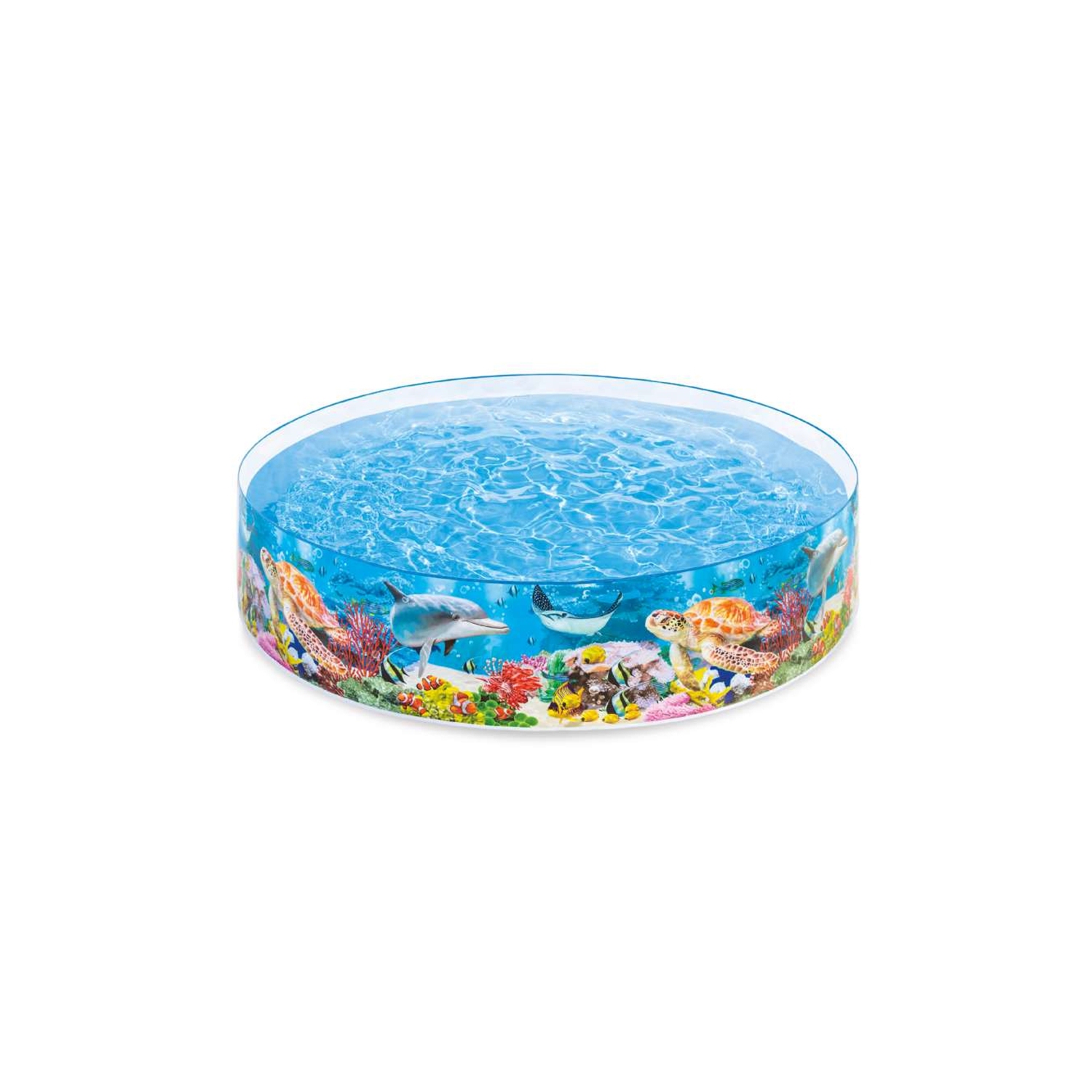 Intex - Rigid Swimming Pool for Children, 2.44m x 46cm, Seabed Pattern