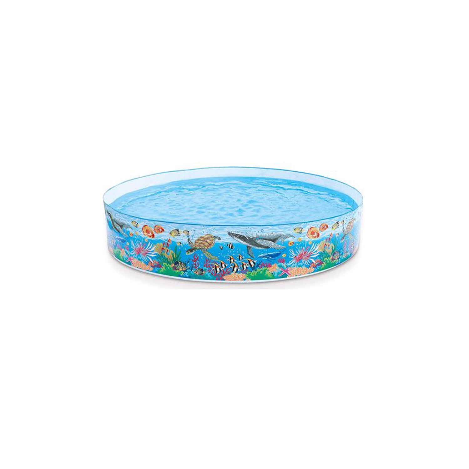 Intex - Rigid Swimming Pool for Children, 2.44m x 46cm, Seabed Pattern