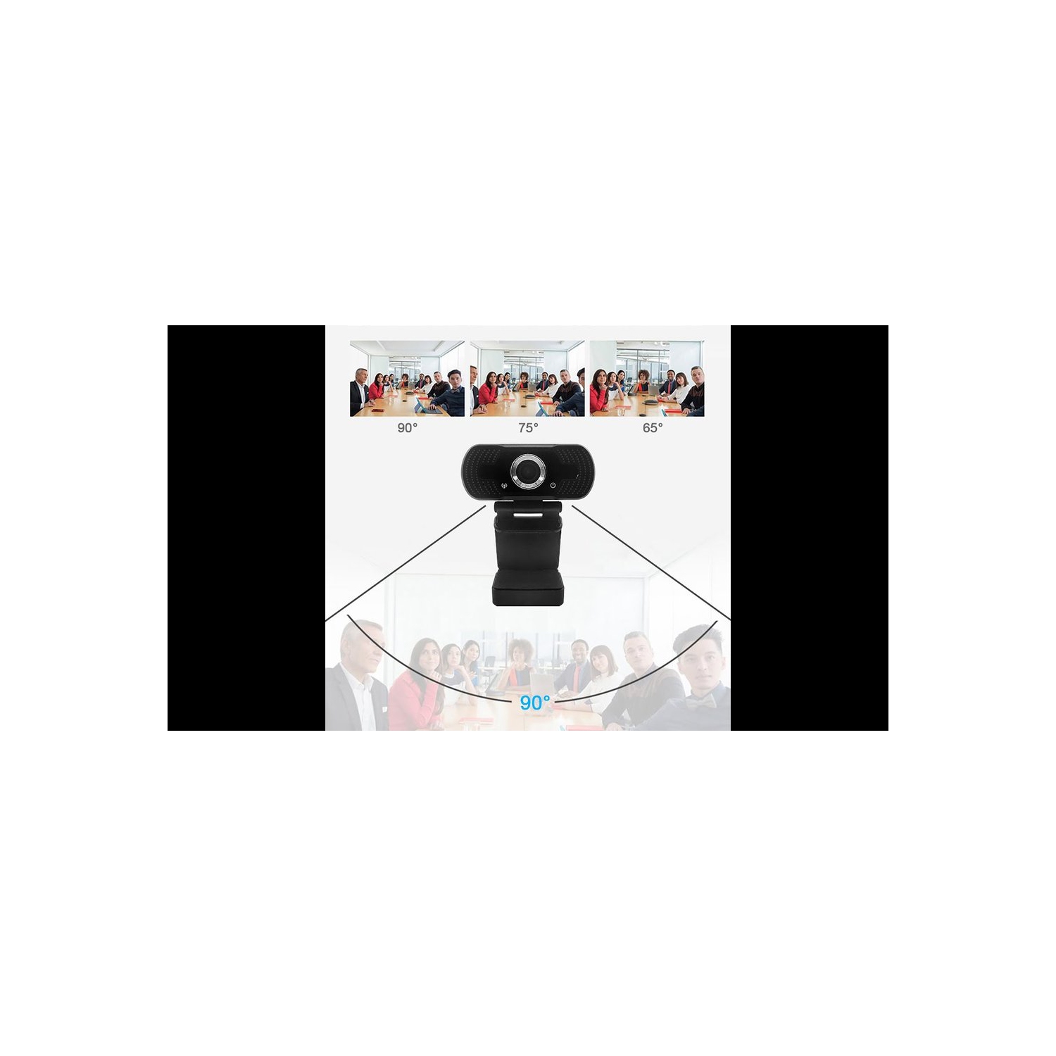 HD Webcam 1080P with built-in microphone, USB Plug and Play, No software installation needed, Support Windows & Mac