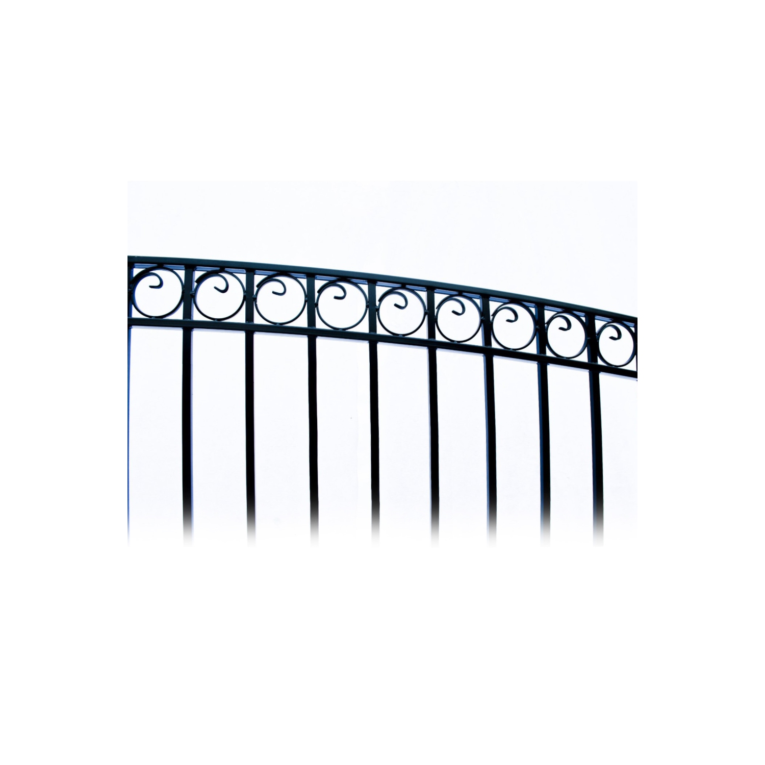 ALEKO SET16X4PARS Paris Style Steel Swing Single Driveway 16 ft with Pedestrian Gate 4 ft