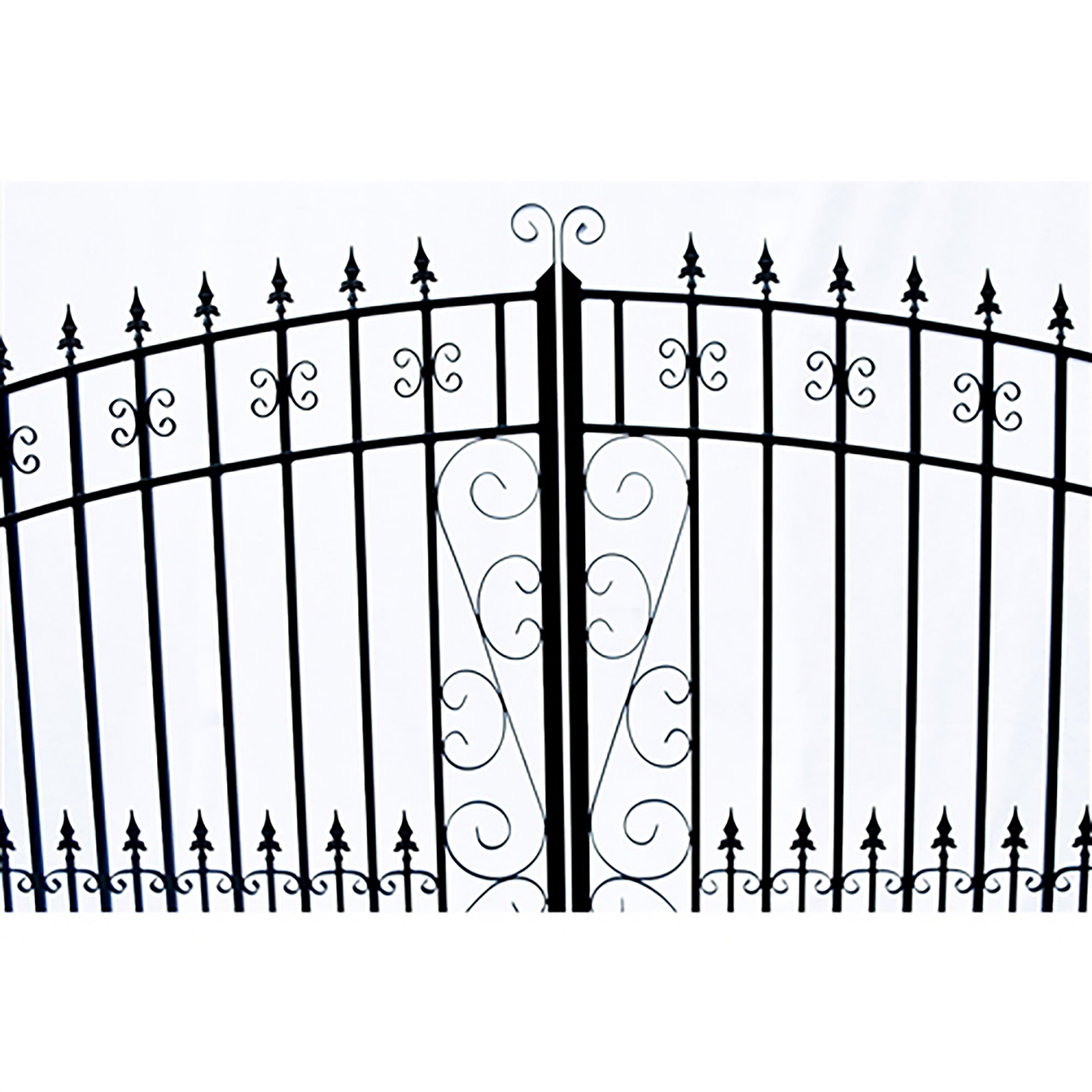 ALEKO SET16X4VEND Venice Style Steel Swing Dual Driveway 16 ft with Pedestrian Gate 4 ft