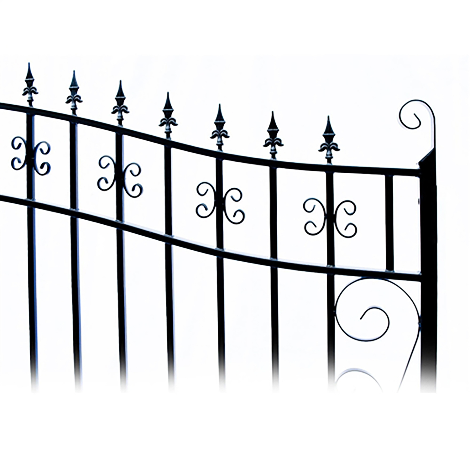 ALEKO SET16X4VEND Venice Style Steel Swing Dual Driveway 16 ft with Pedestrian Gate 4 ft