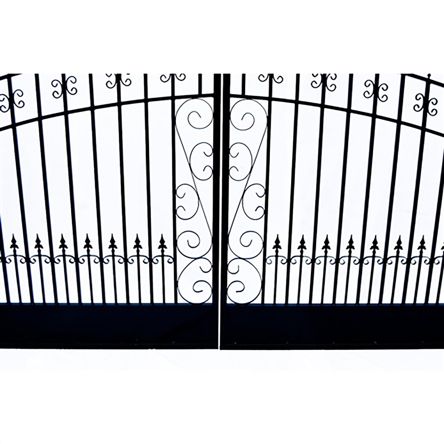 ALEKO SET16X4VEND Venice Style Steel Swing Dual Driveway 16 ft with Pedestrian Gate 4 ft