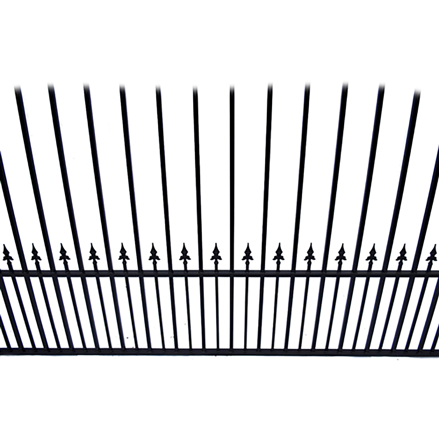 ALEKO SET12X4PRAD Prague Style Steel Swing Dual Driveway 12 ft with Pedestrian Gate 4 ft