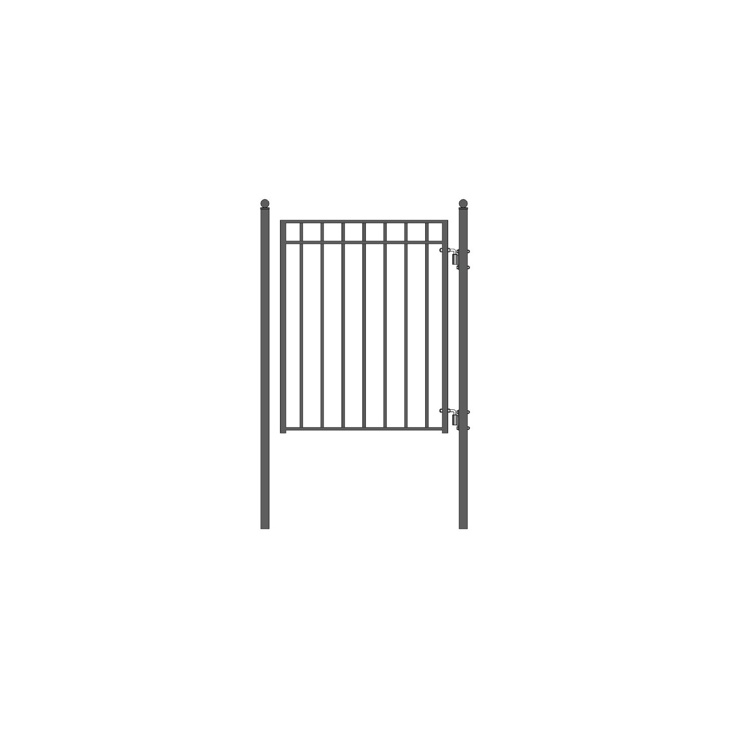 ALEKO Wrought Galvanized Steel and Powder Coated Paint MADRID Style Pedestrian Gate 5'