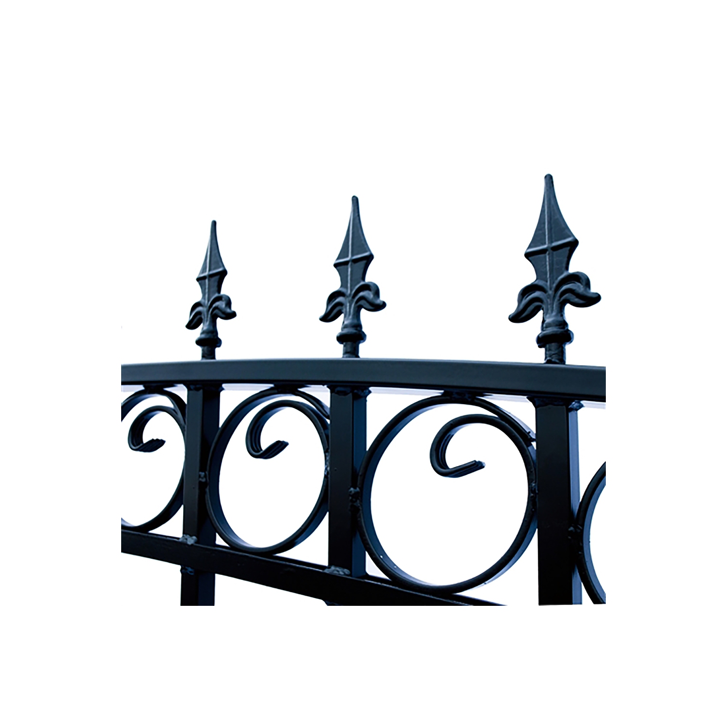 ALEKO DG14PRAD Prague Style Dual Swing Steel Driveway Gate 14'