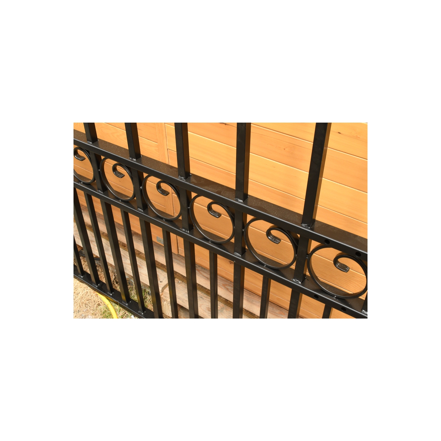 ALEKO DG14PARSSW Paris Style Single Swing Steel Driveway Gate 14'