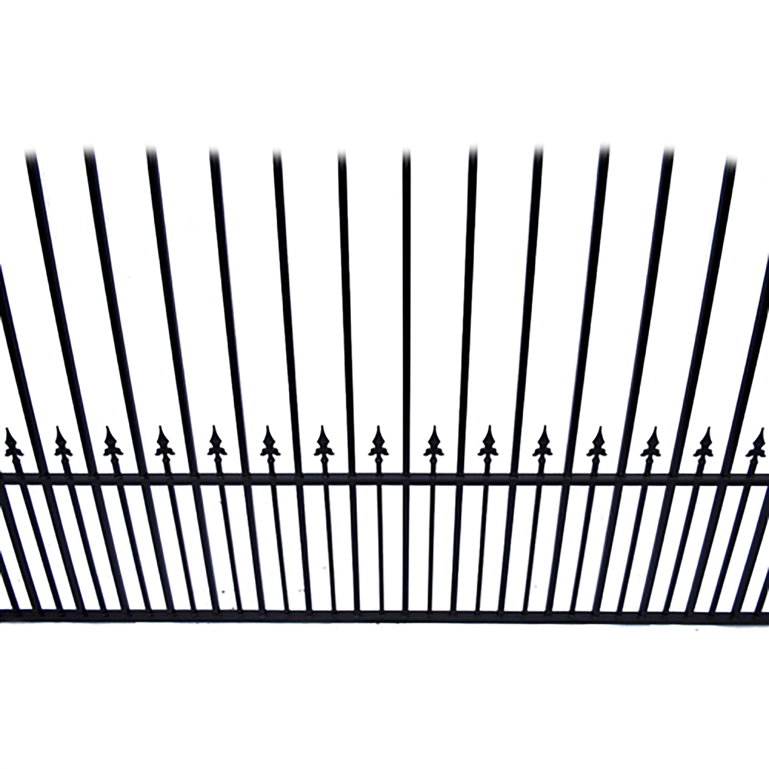 ALEKO SET16X4STPS St. Louis Style Steel Swing Single Driveway 16 ft with Pedestrian Gate 4 ft