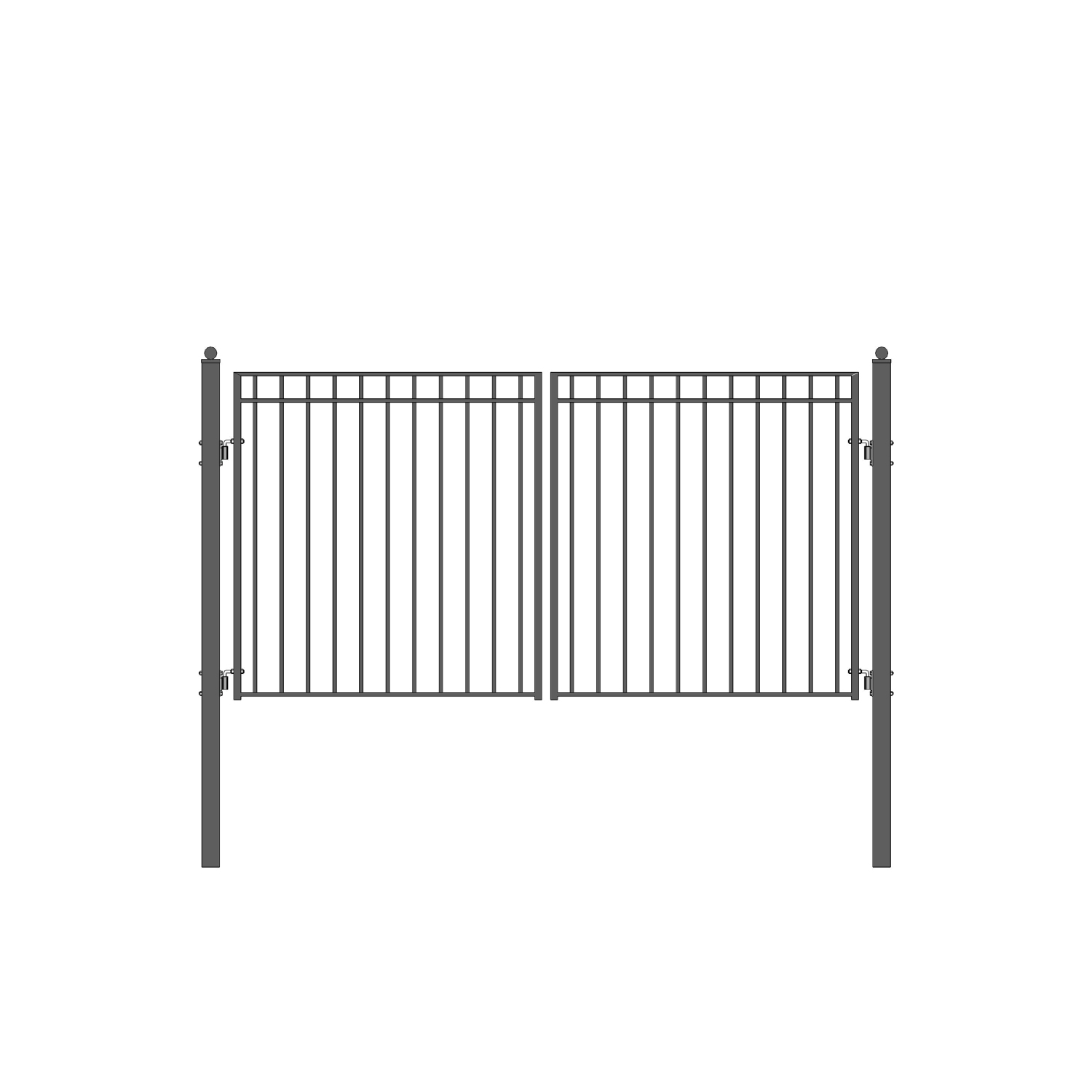 ALEKO® DG16MADD Madrid Style Dual Swing Steel Driveway Gate 16'