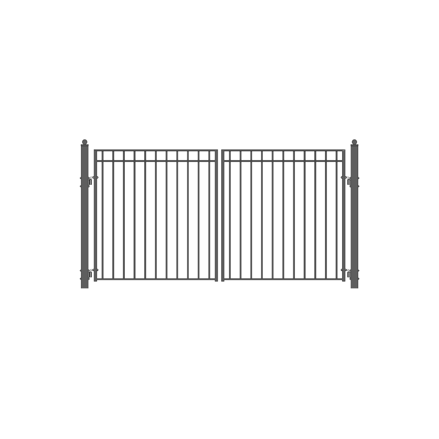 ALEKO® DG16MADD Madrid Style Dual Swing Steel Driveway Gate 16'
