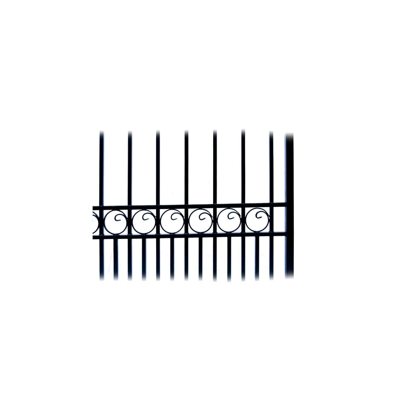 ALEKO SET12X4LONS London Style Steel Swing Single Driveway 12 ft with Pedestrian Gate 4 ft