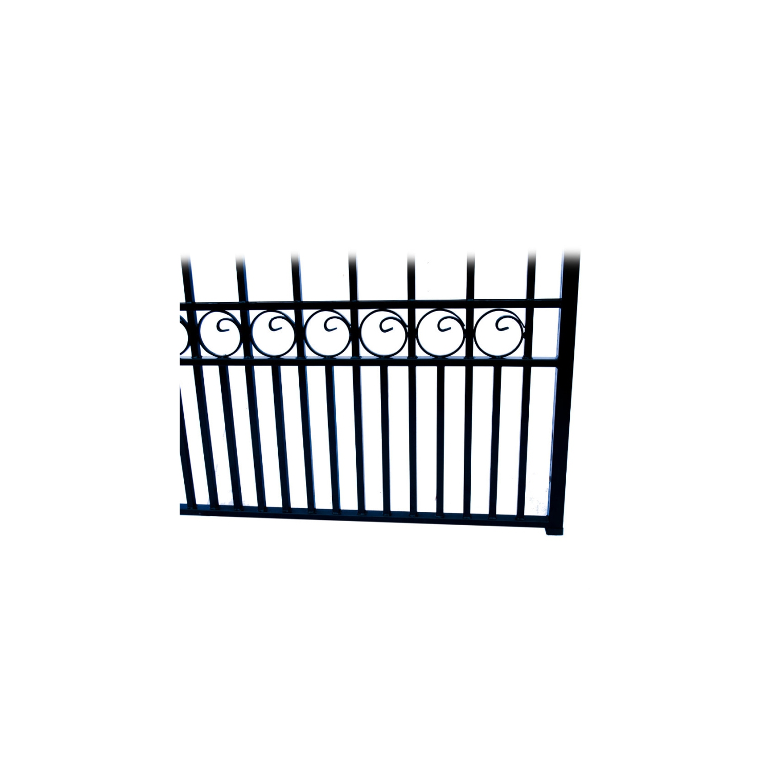 ALEKO SET12X4LONS London Style Steel Swing Single Driveway 12 ft with Pedestrian Gate 4 ft