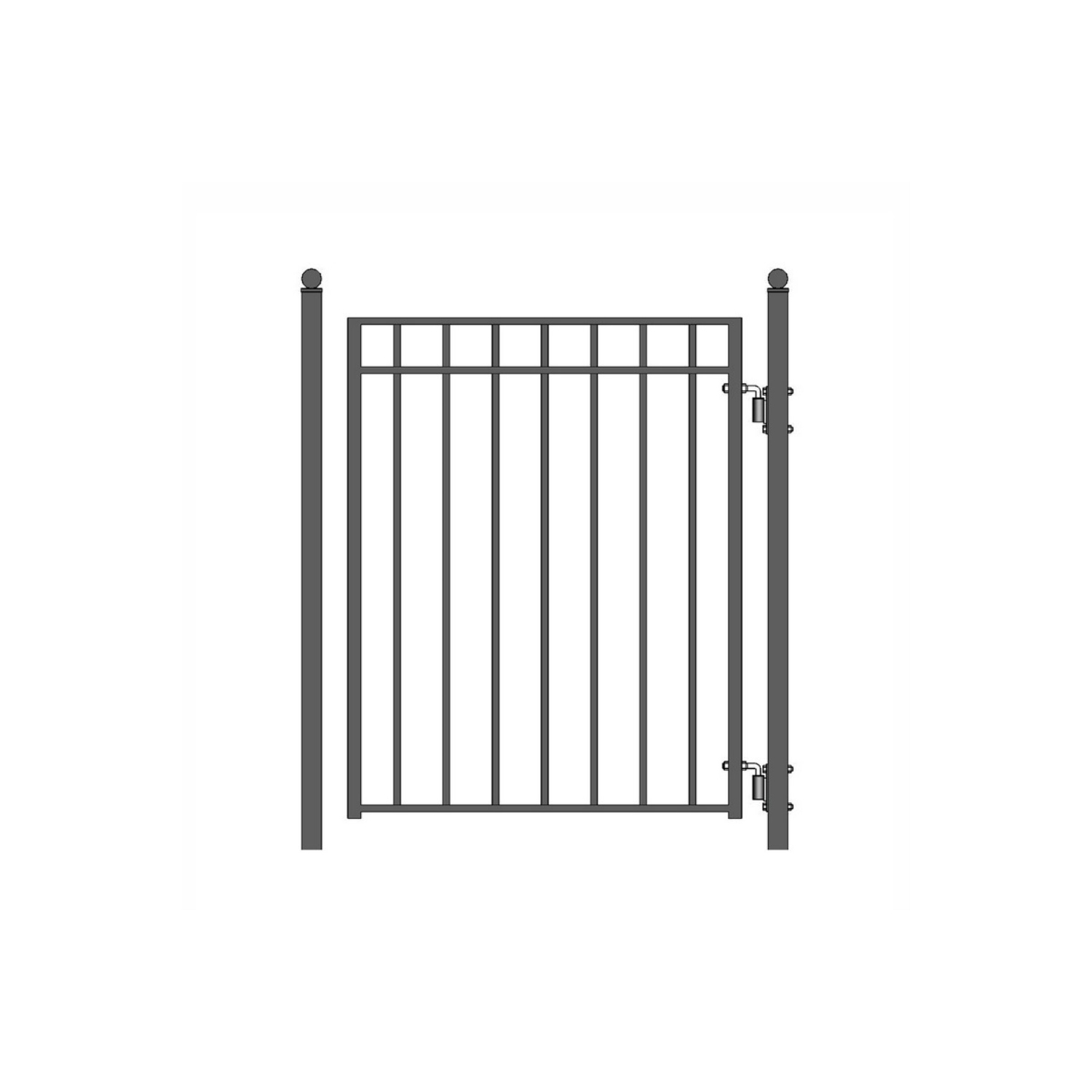 ALEKO SET16X4MADD Madrid Style Steel Swing Dual Driveway 16 ft with Pedestrian Gate 4 ft