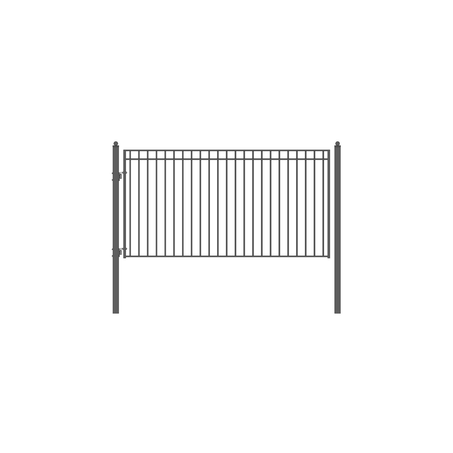 ALEKO® DG18MADSSW Madrid Style Single Swing Steel Driveway Gate 18'