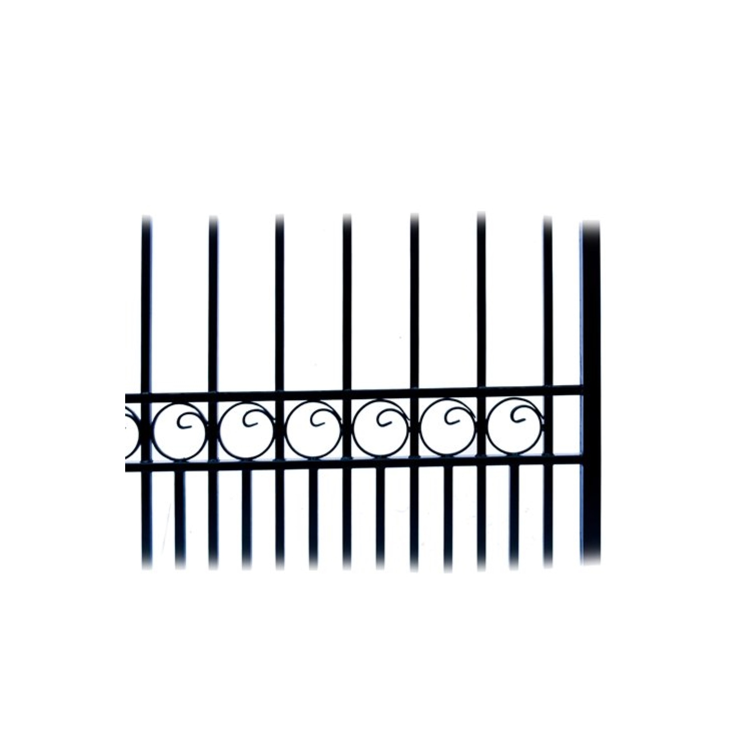 ALEKO SET14X4PARD Paris Style Steel Swing Dual Driveway 14 ft with Pedestrian Gate 4 ft