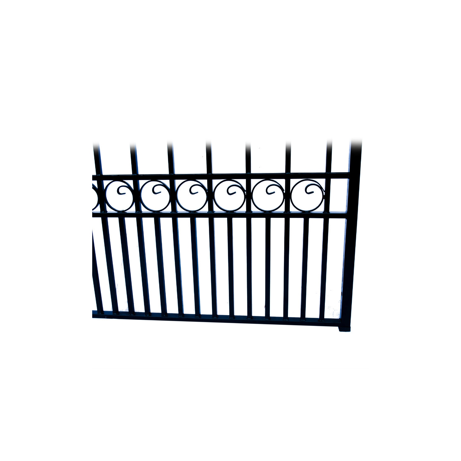 ALEKO SET16X4LONS London Style Steel Swing Single Driveway 16 ft with Pedestrian Gate 4 ft