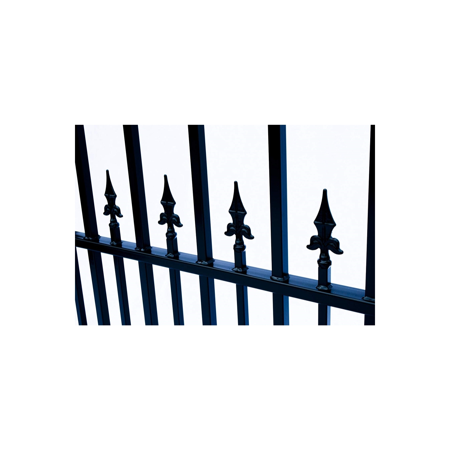 ALEKO SET14X4STPS ST. Petersburg Style Steel Swing Single Driveway 14 ft with Pedestrian Gate 4 ft