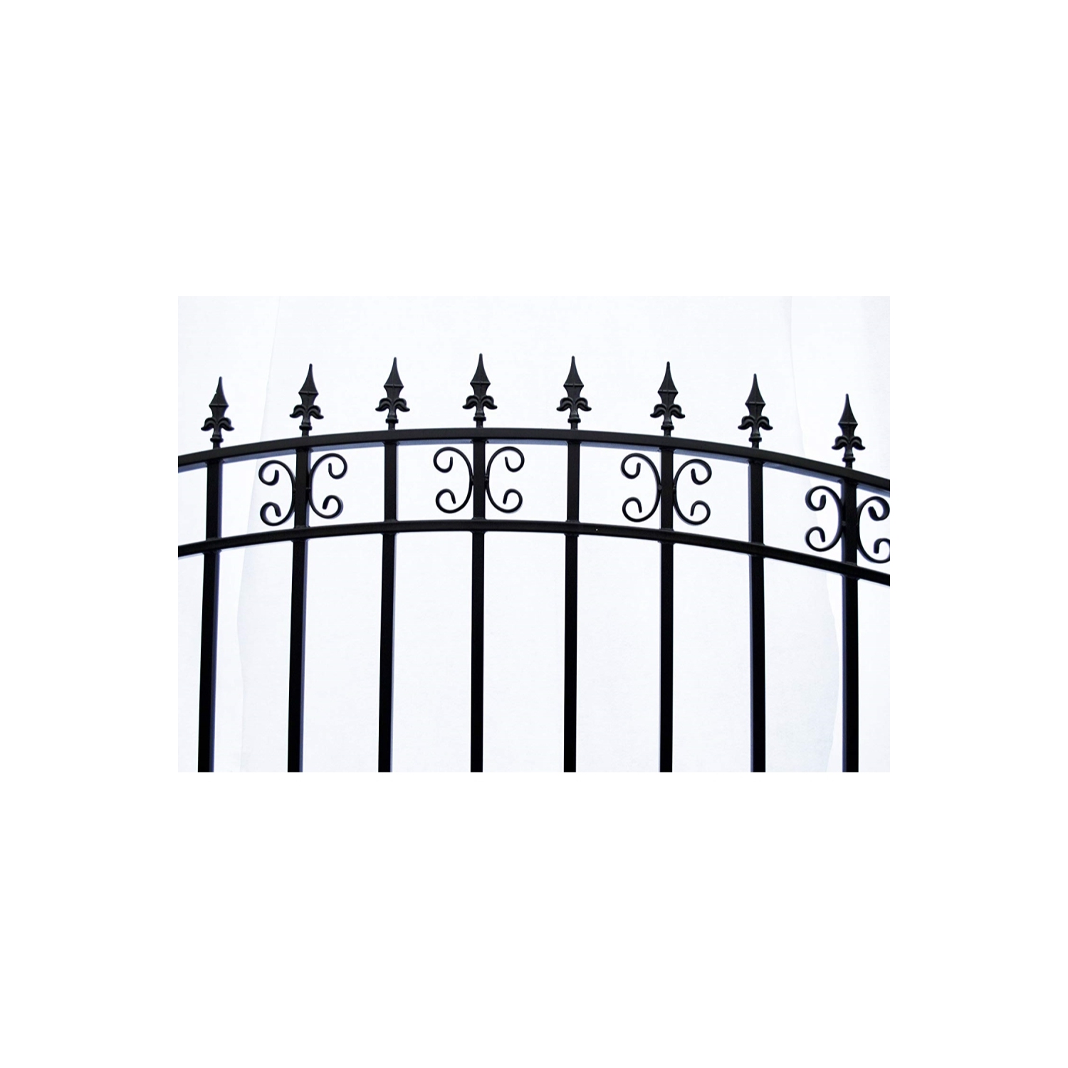ALEKO SET14X4STPS ST. Petersburg Style Steel Swing Single Driveway 14 ft with Pedestrian Gate 4 ft