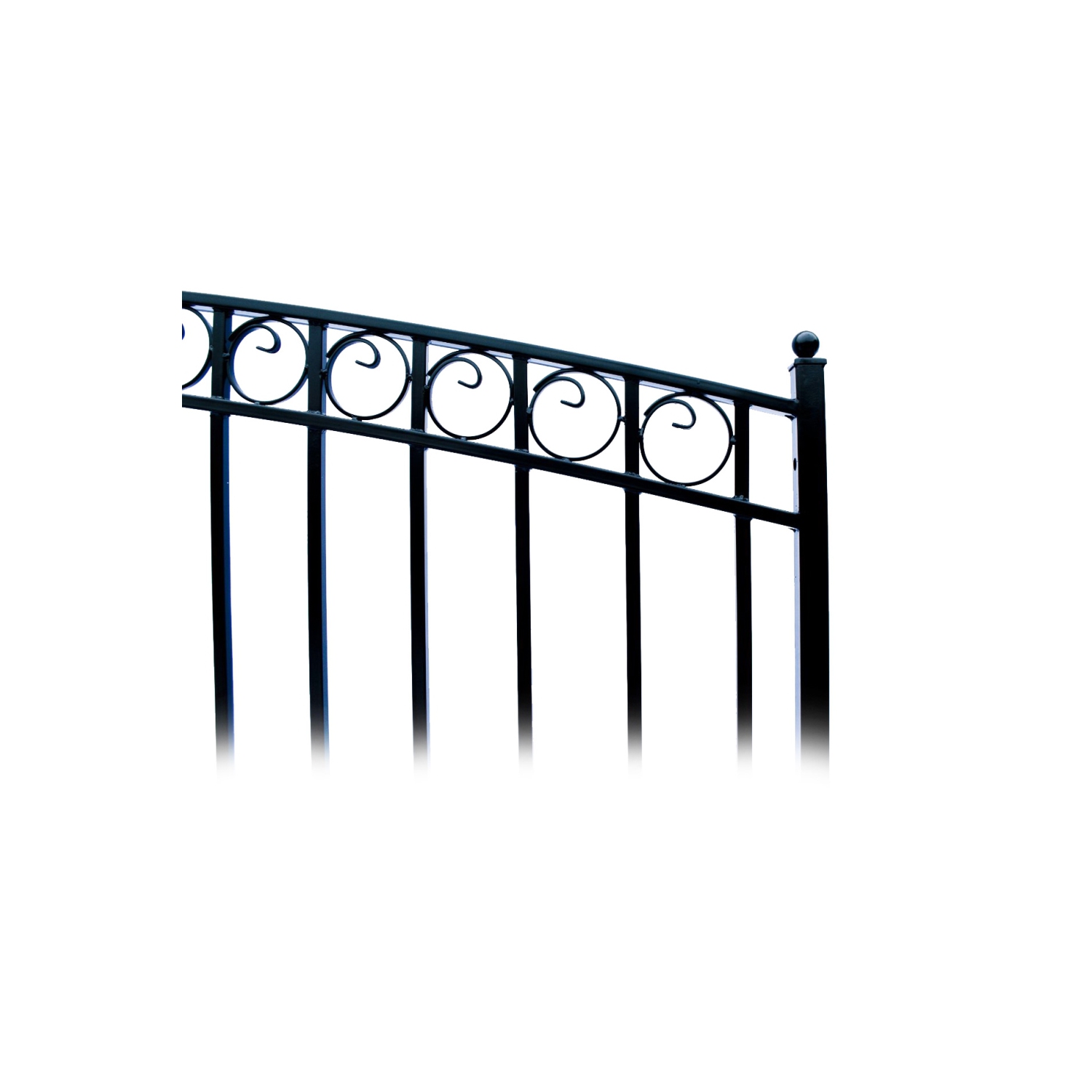 ALEKO SET18X4PARS Paris Style Steel Swing Single Driveway 18 ft with Pedestrian Gate 4 ft