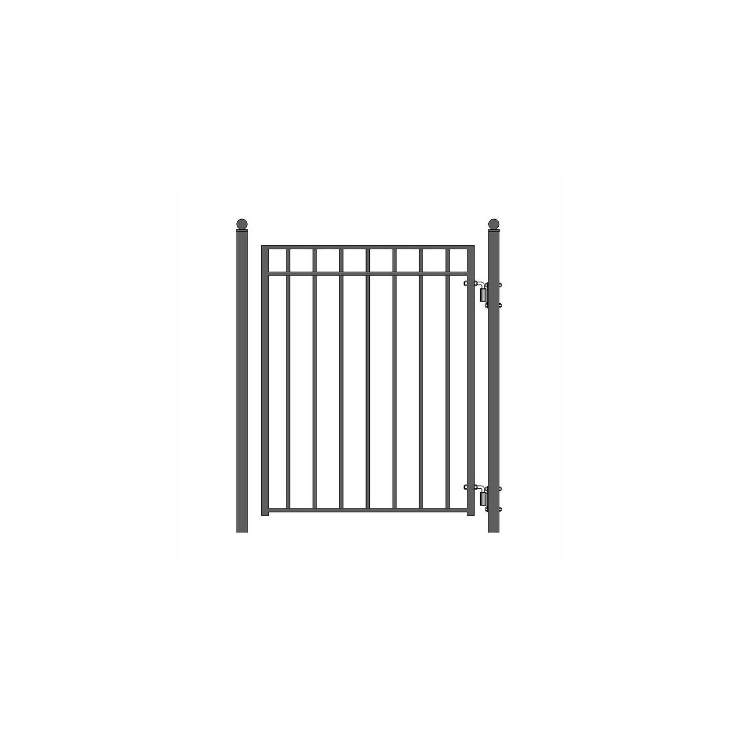 ALEKO SET18X4MADD Madrid Style Steel Swing Dual Driveway 18 ft with Pedestrian Gate 4 ft