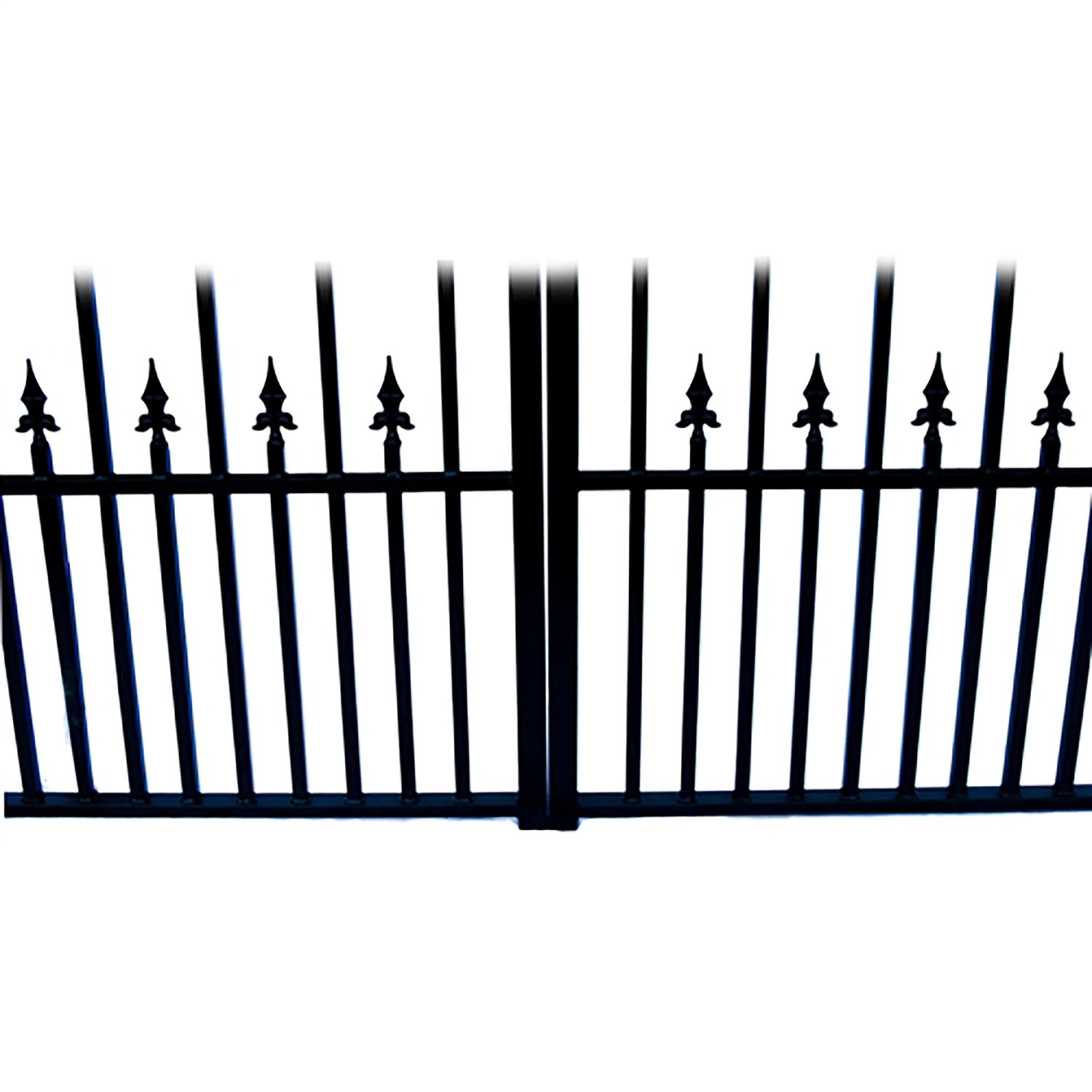 ALEKO SET18X4PRAD Prague Style Steel Swing Dual Driveway 18 ft with Pedestrian Gate 4 ft