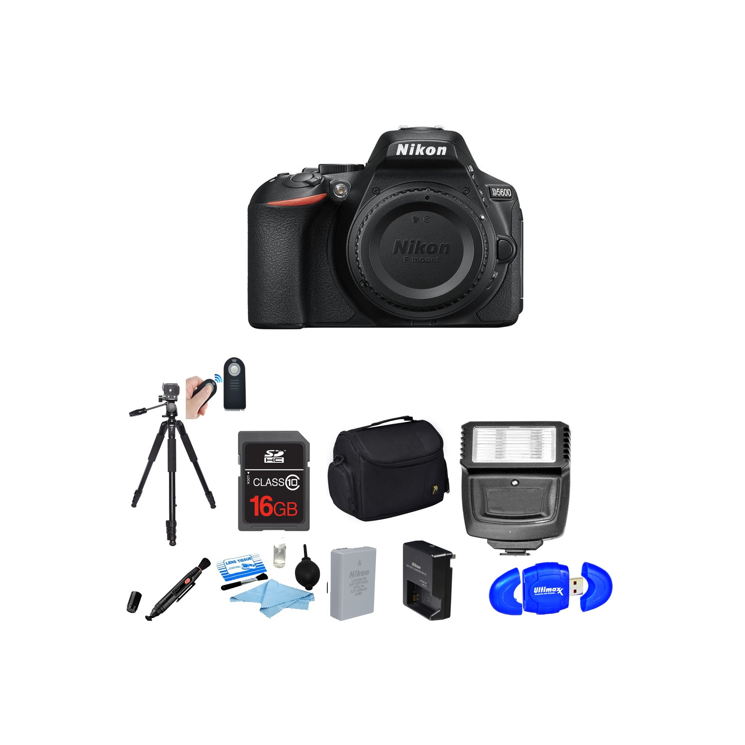 Nikon D5600 DSLR Camera w/ Basic Accessories Bundle. NEW! - US Version w/ Seller Warranty