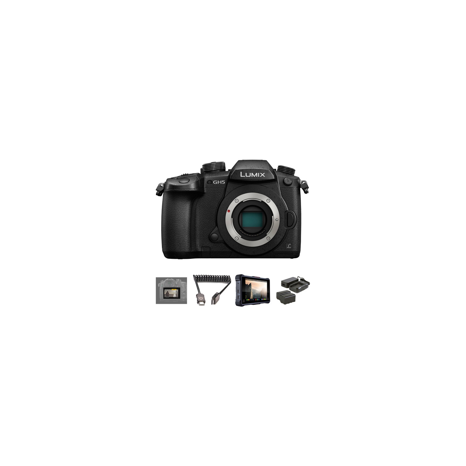 Panasonic Lumix DC-GH5 Mirrorless Micro Four Thirds Digital Camera with Pro HDR Kit - US Version w/ Seller Warranty