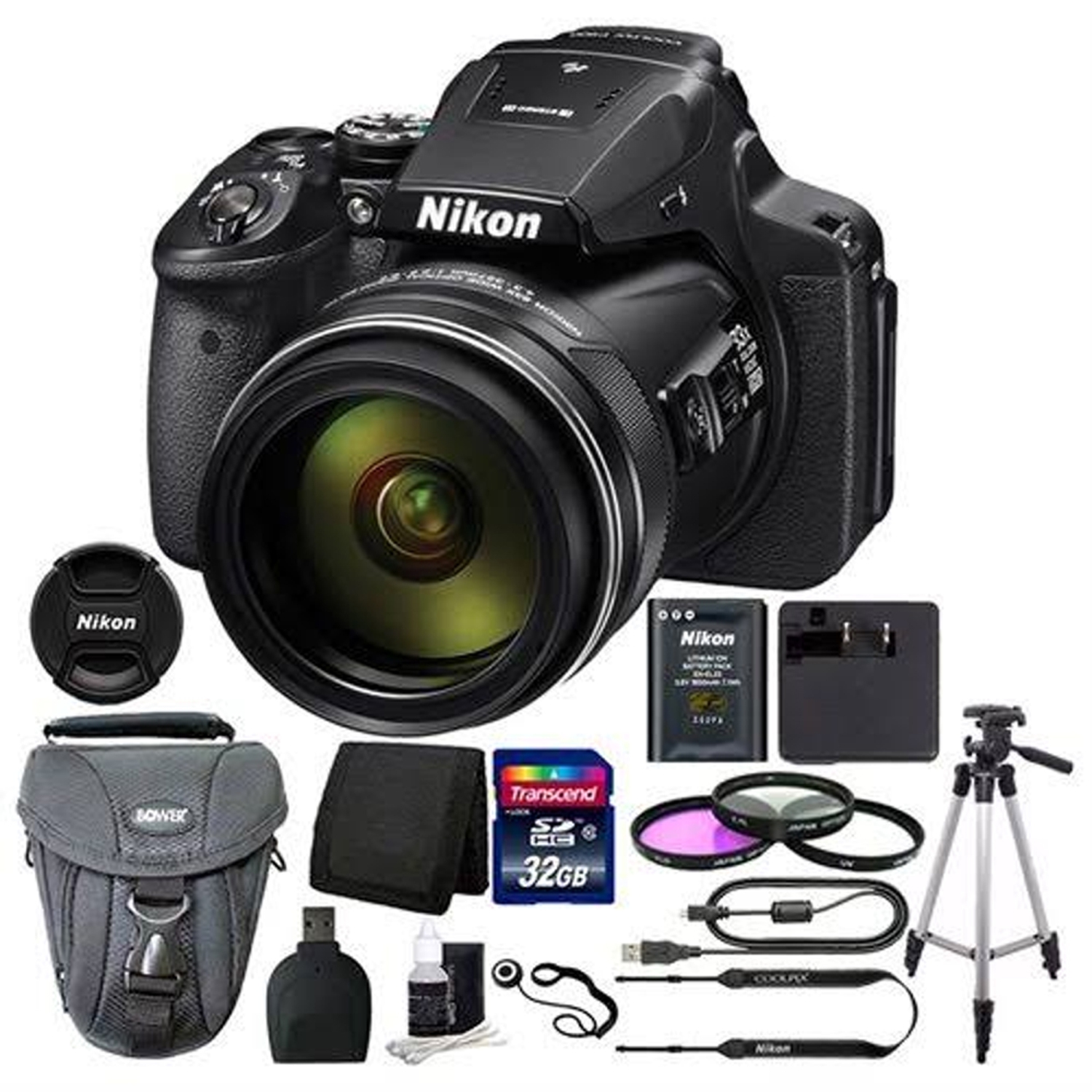 Nikon COOLPIX P900 Digital Camera w/ 32GB Starter Bundle - US Version w/ Seller Warranty
