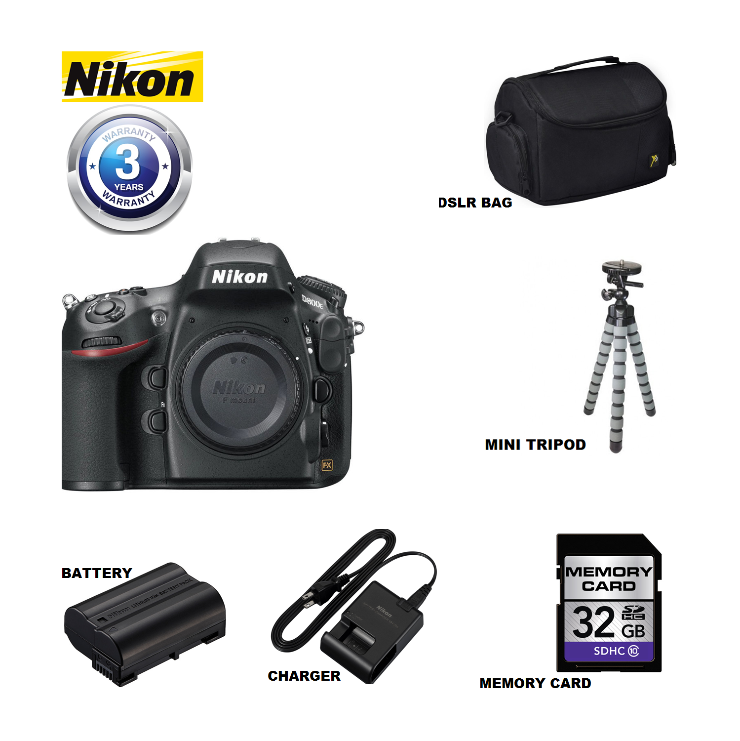 Nikon D800E Digital SLR Camera USA RETAIL MODEL - US Version w/ Seller Warranty