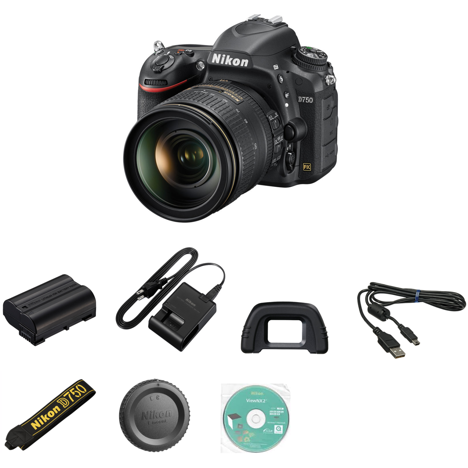 Nikon D750 DSLR Camera with 24-120mm Lens USA W/ 32GB Starter kit - US Version w/ Seller Warranty