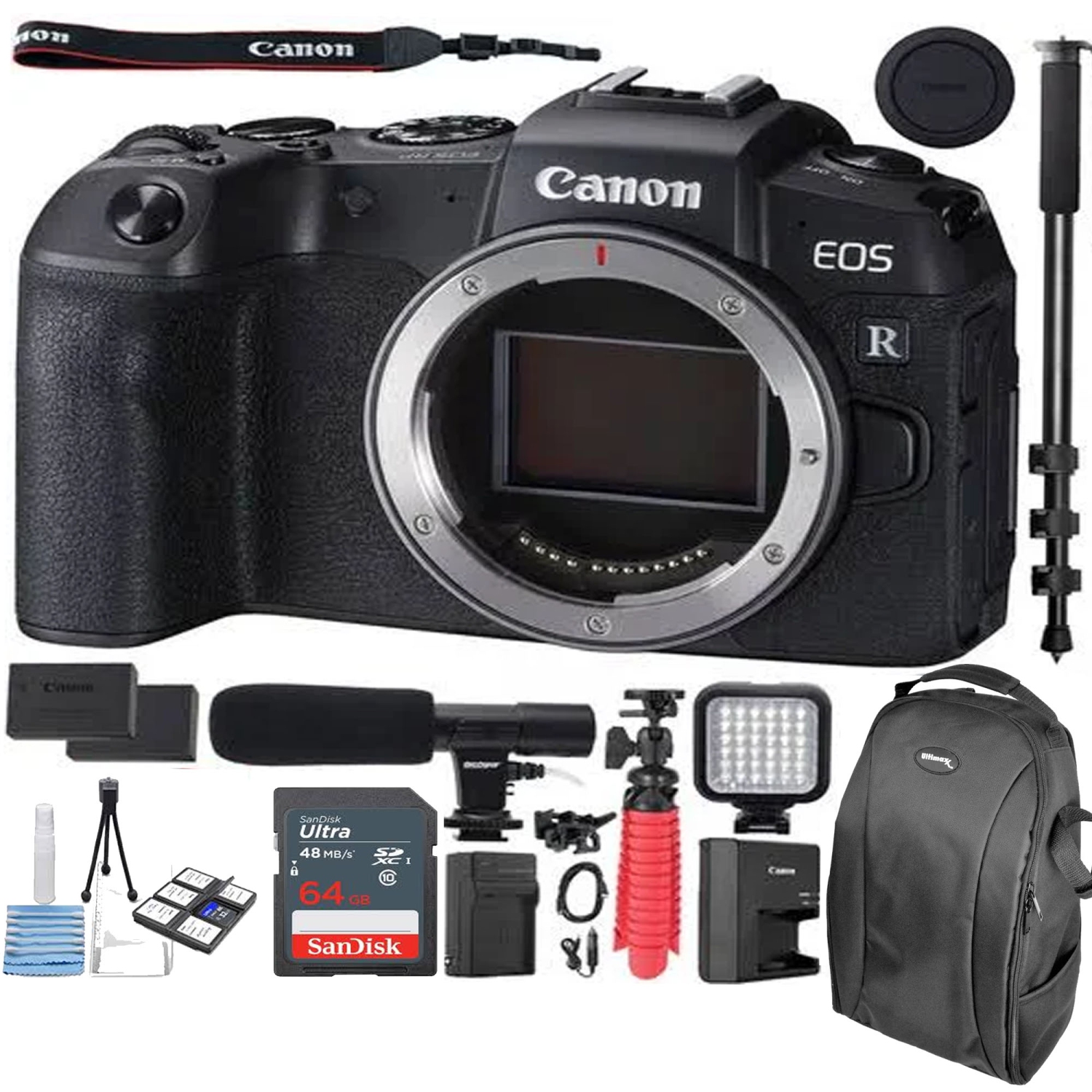 Canon EOS RP Mirrorless Digital Camera Starter Essential Package - US Version w/ Seller Warranty