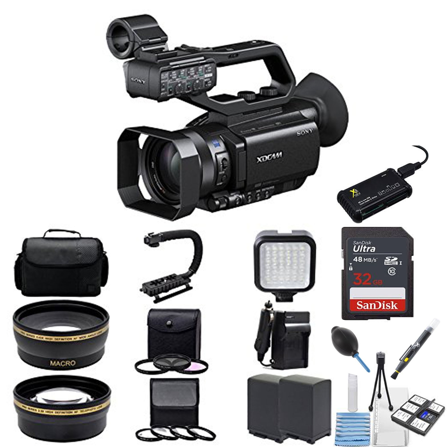 Sony PXW-X70 Professional XDCAM Compact Camcorder (Pal) & Advanced Accessories Kit