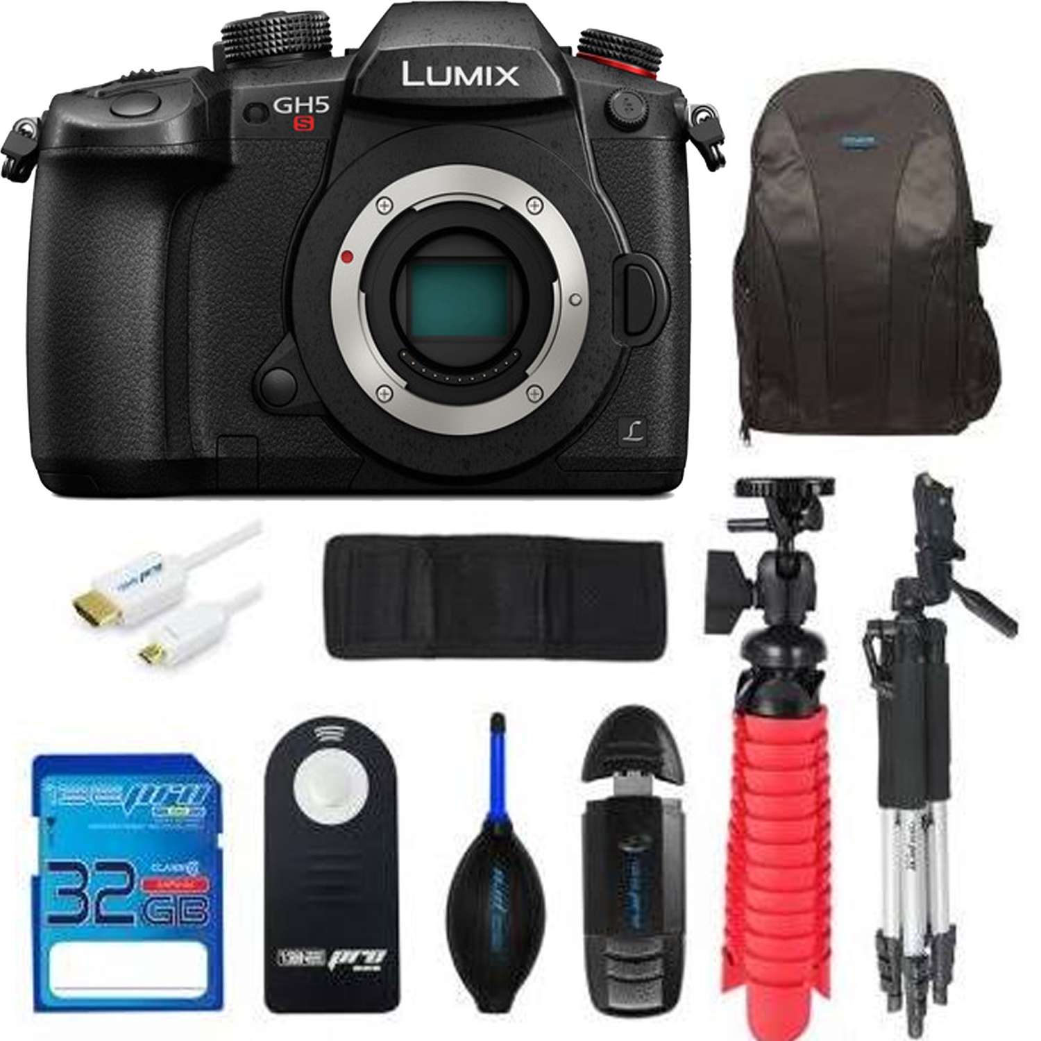 Panasonic Lumix DC-GH5S Mirrorless Micro Four Thirds Digital Camera with 32GB Bundle - US Version w/ Seller Warranty