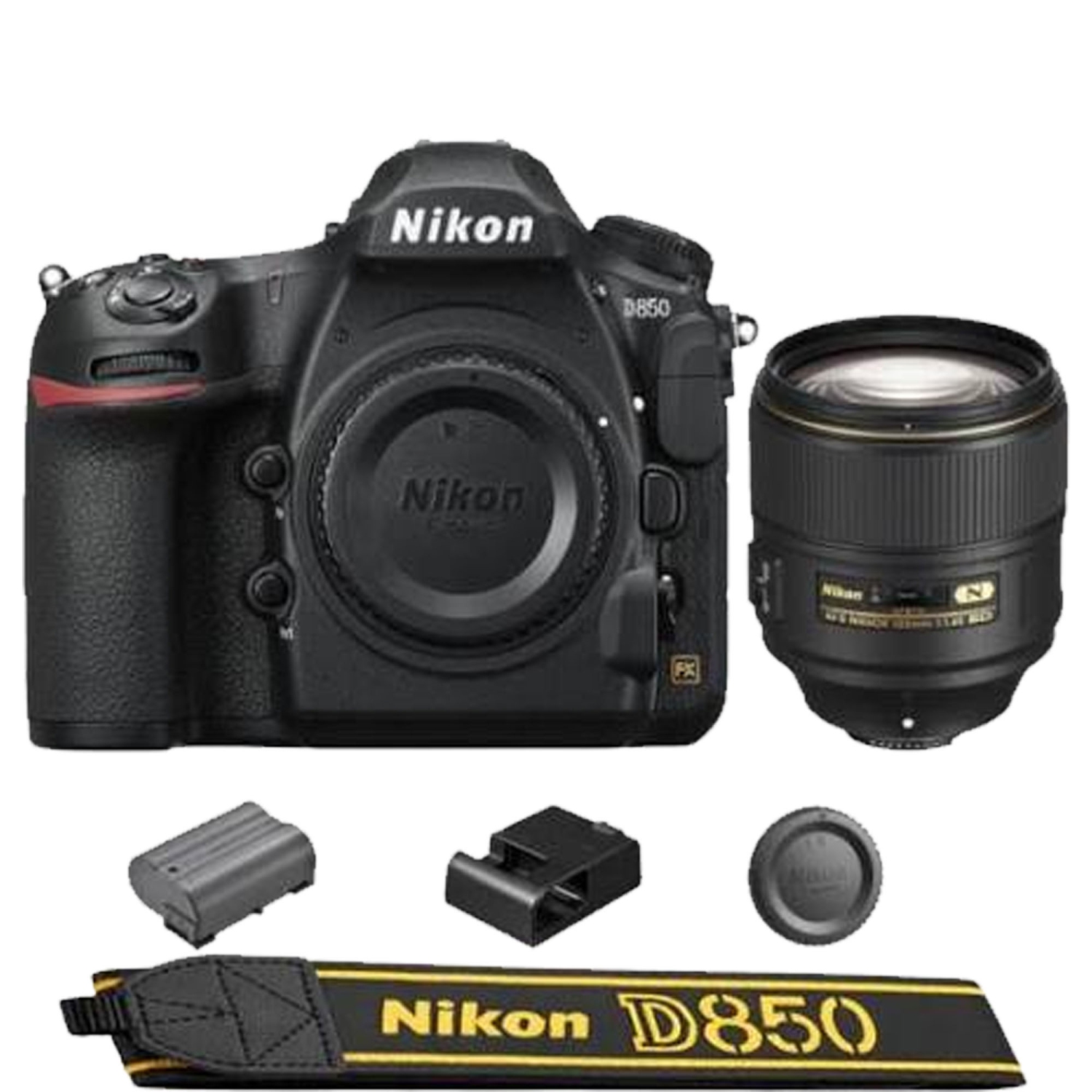 Nikon D850 DSLR Camera + AF-S NIKKOR 105mm f/1.4E ED Lens - US Version w/ Seller Warranty