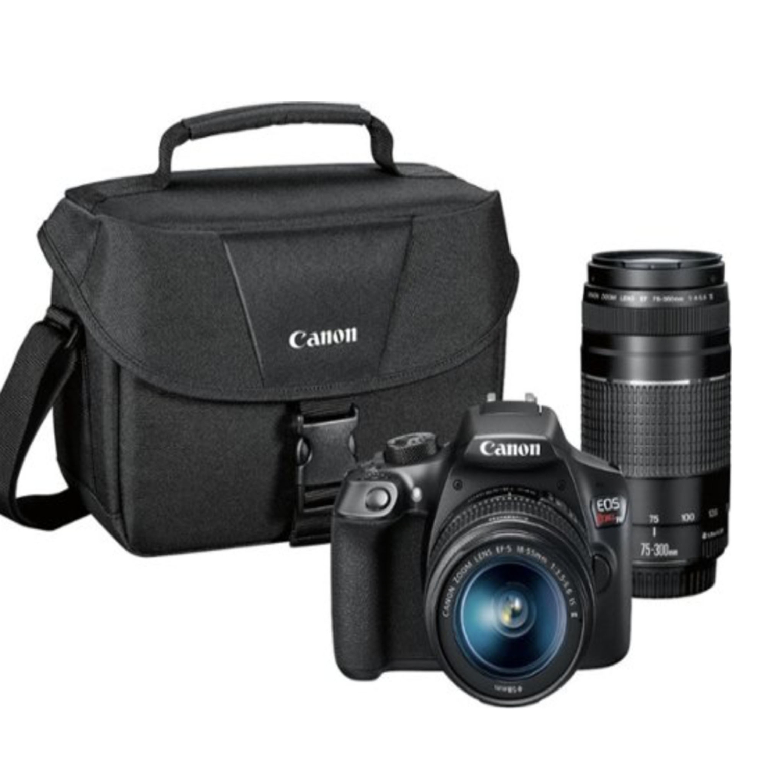 Canon EOS Rebel T7 / 2000d EF-S 18-55mm IS II USM & 75-300MM III Kit with Canon Case - US Version w/ Seller Warranty