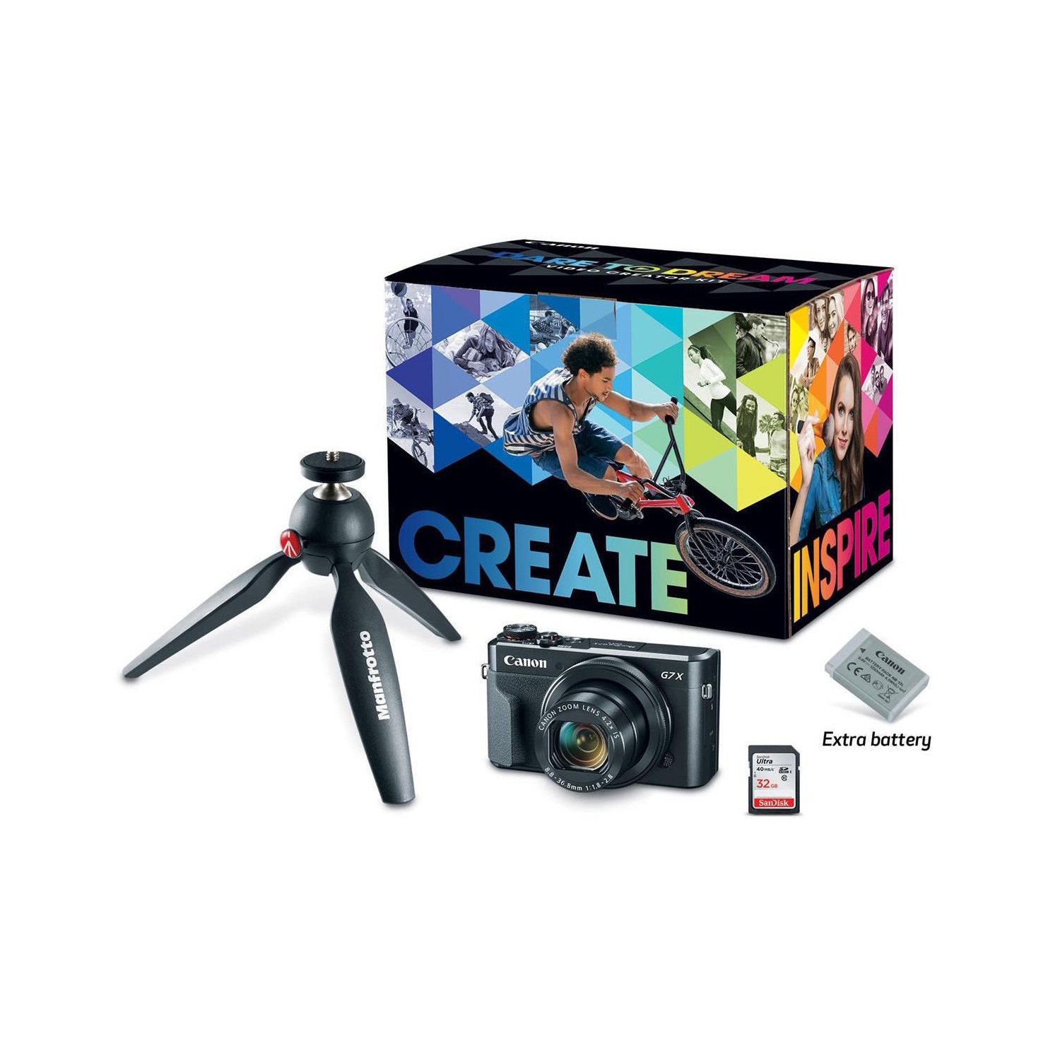 Canon PowerShot G7 X Mark II Digital Camera with Video Creator Kit - US Version w/ Seller Warranty