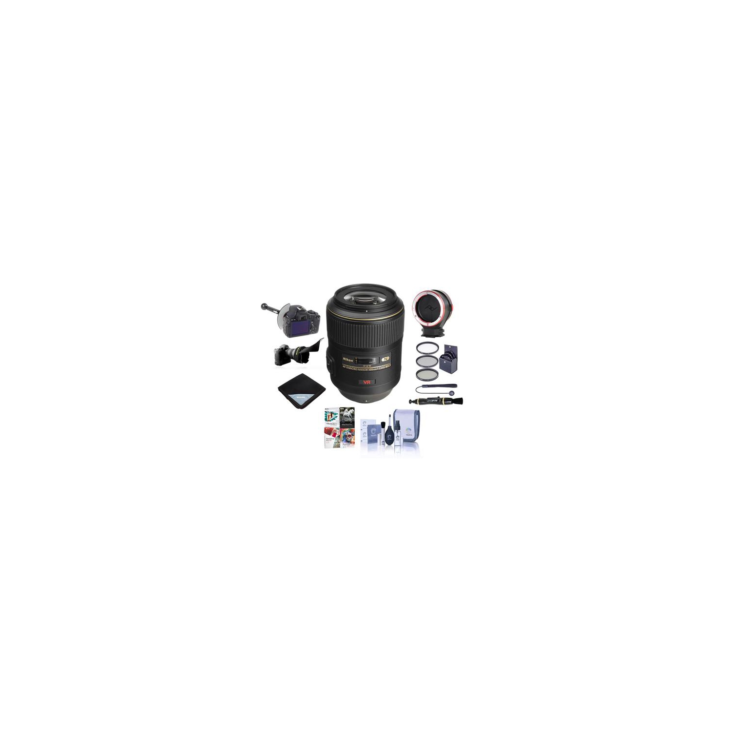 Nikon 105mm f/2.8G ED-IF AFS VR Micro NIKKOR Lens USA W/Pro Acc Bundle - US Version w/ Seller Warranty