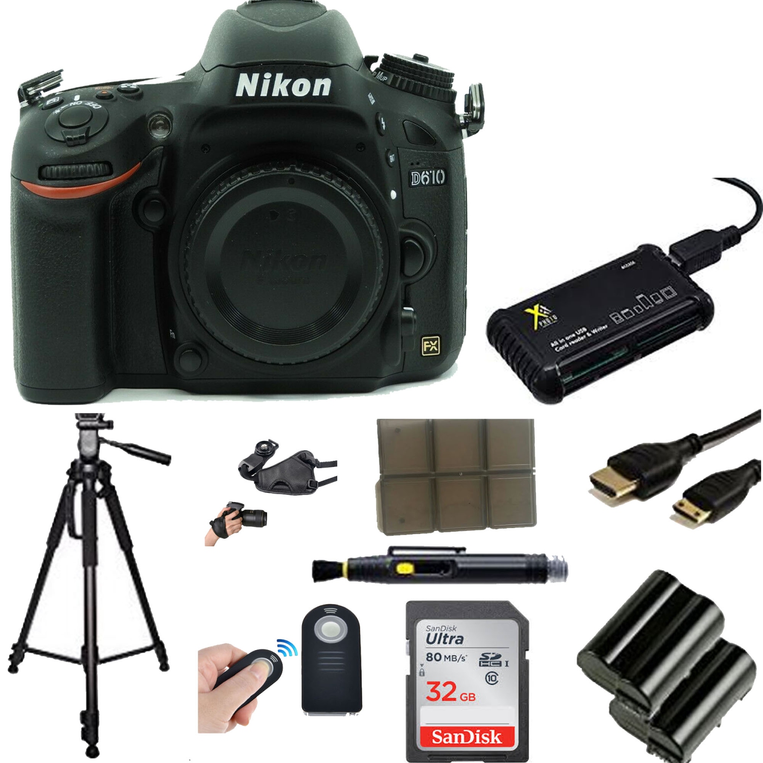 Nikon D600 DSLR Camera |16GB Starter Bundle - US Version w/ Seller Warranty