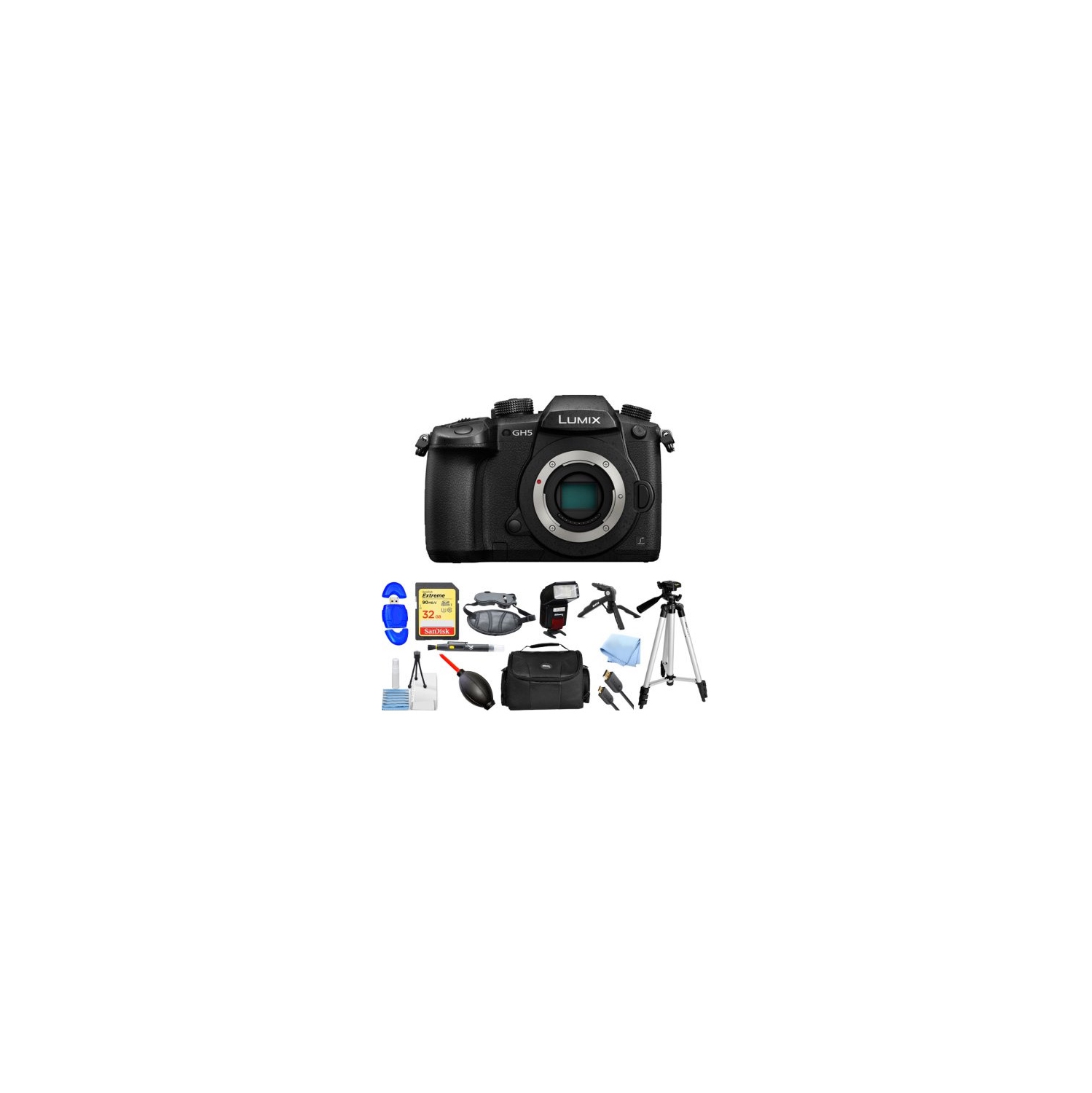 Panasonic Lumix DC-GH5 Mirrorless Micro Four Thirds Digital Camera MEGA BUNDLE - US Version w/ Seller Warranty