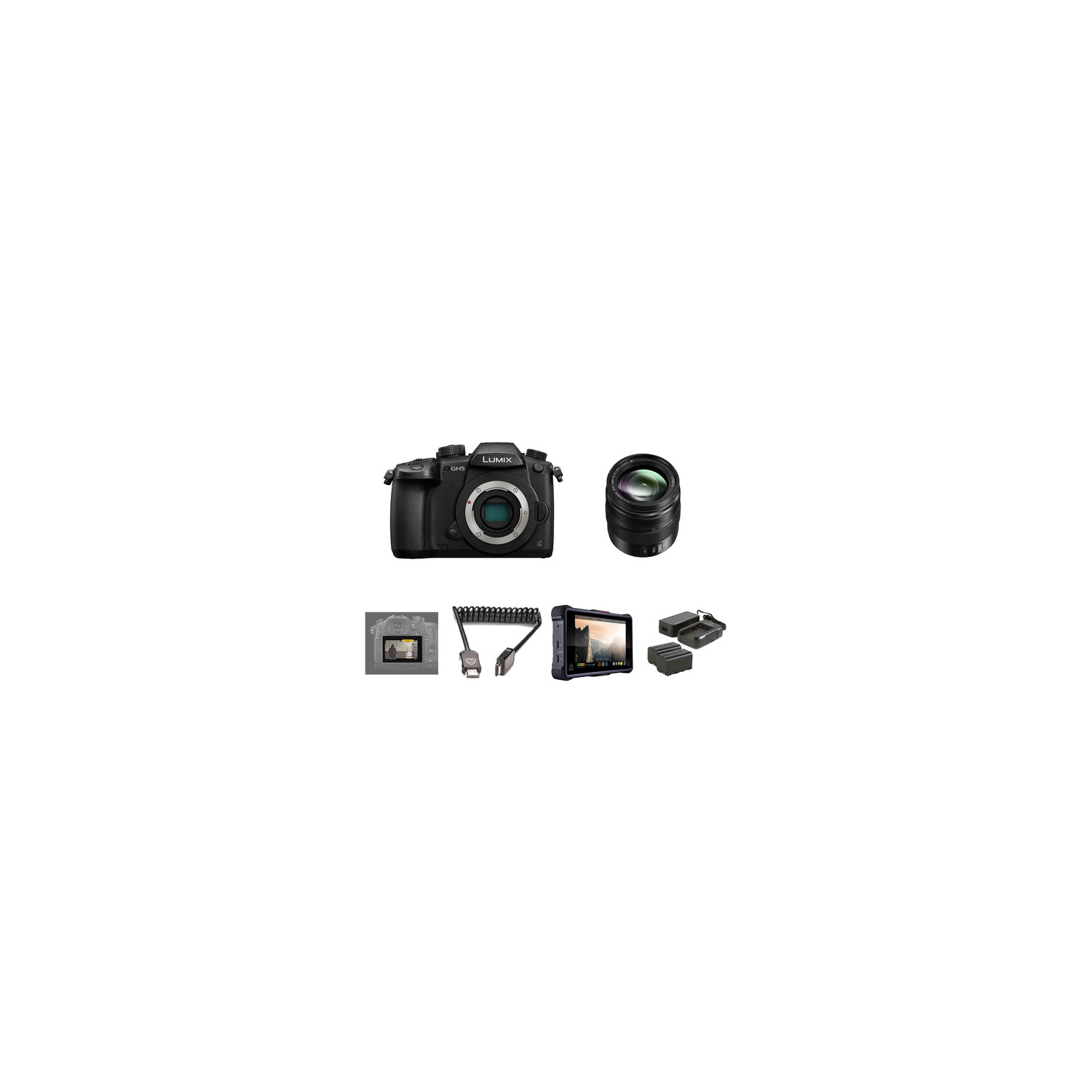Panasonic Lumix DC-GH5 Mirrorless Micro Four Thirds Digital Camera with 12-35mm Lens and Pro HDR Kit - US Version w/ Seller Warranty