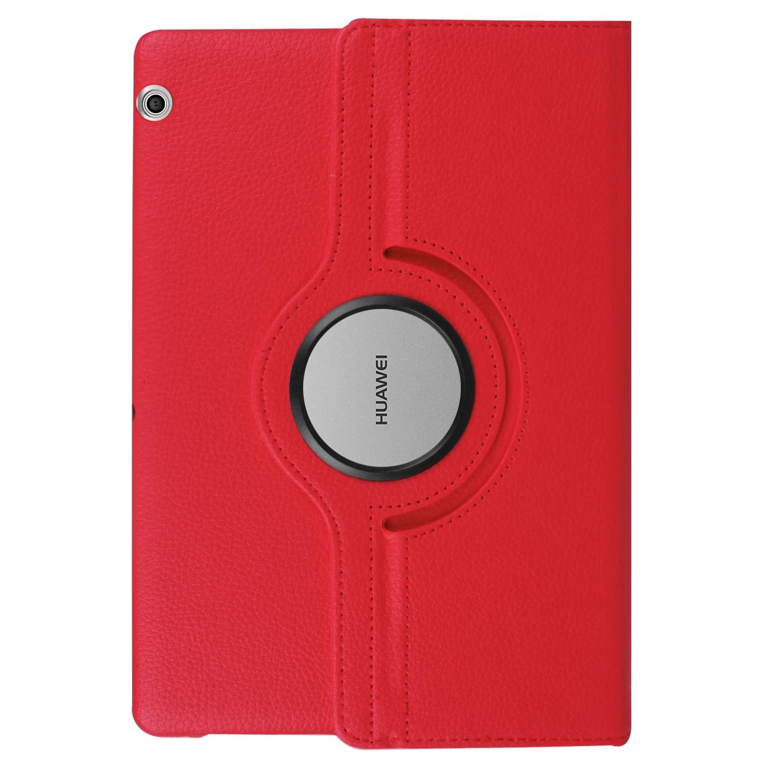 [CC] Housse de protection pour tablette pivotante à 360 degrés pour Huawei MediaPad T3, rouge