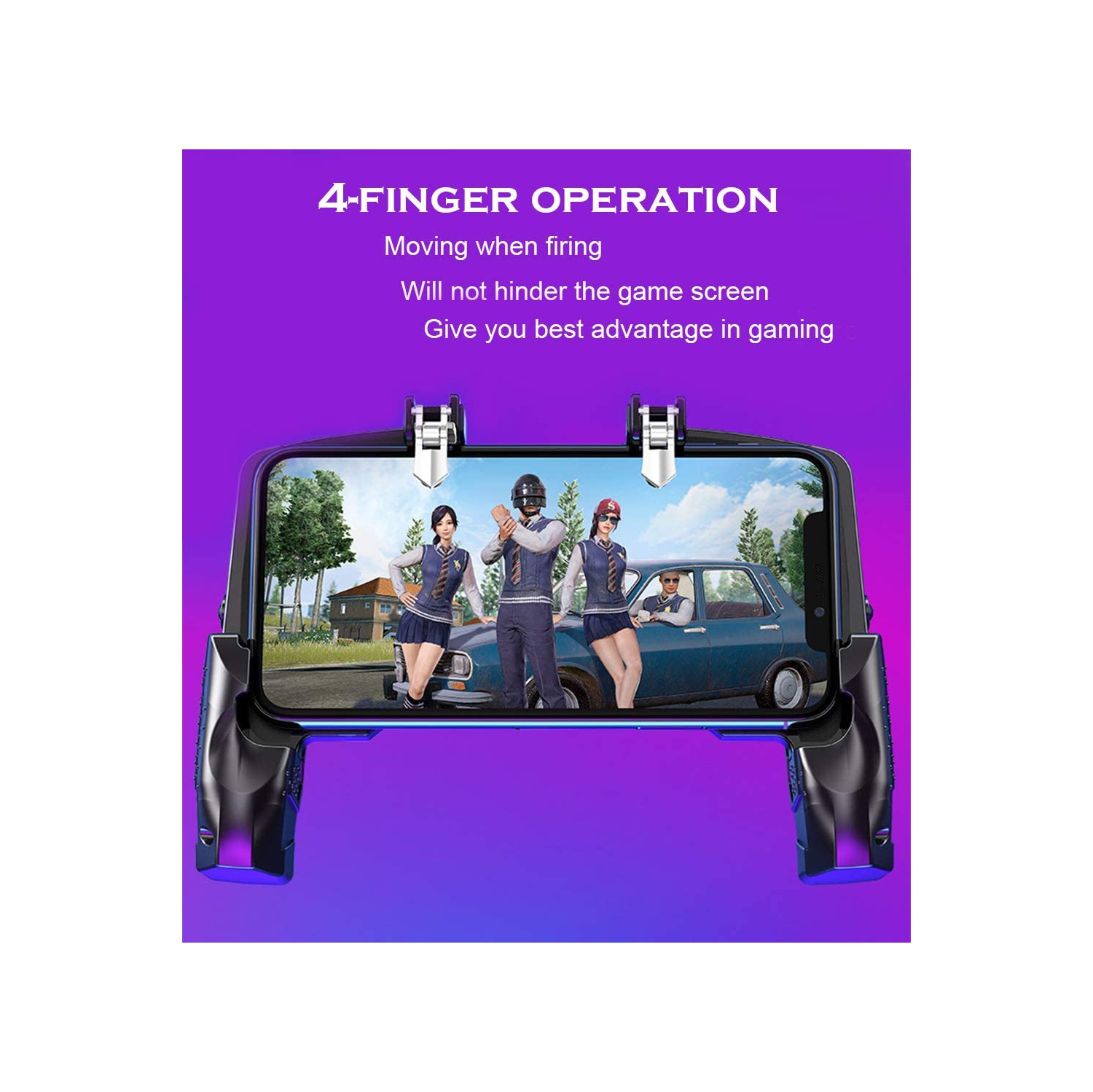 PUBG Cellphone Gaming Joystick 4 Fingers Operation with Sensitive ...