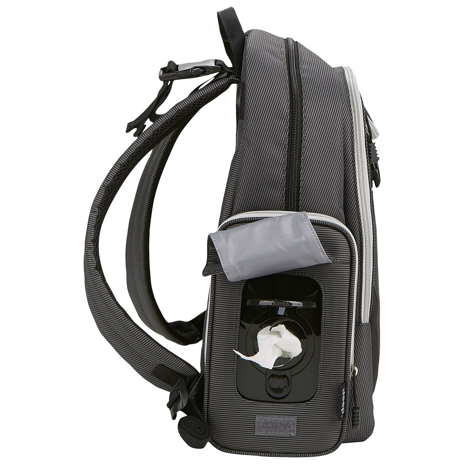 Jeep Adventures Backpack Diaper Bag - Grey/Black