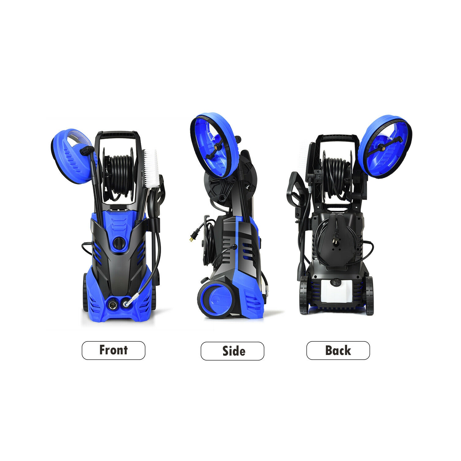 Gymax 3000PSI Electric High Pressure Washer 2000W 2GPM w/Patio Cleaner and 5 Nozzles